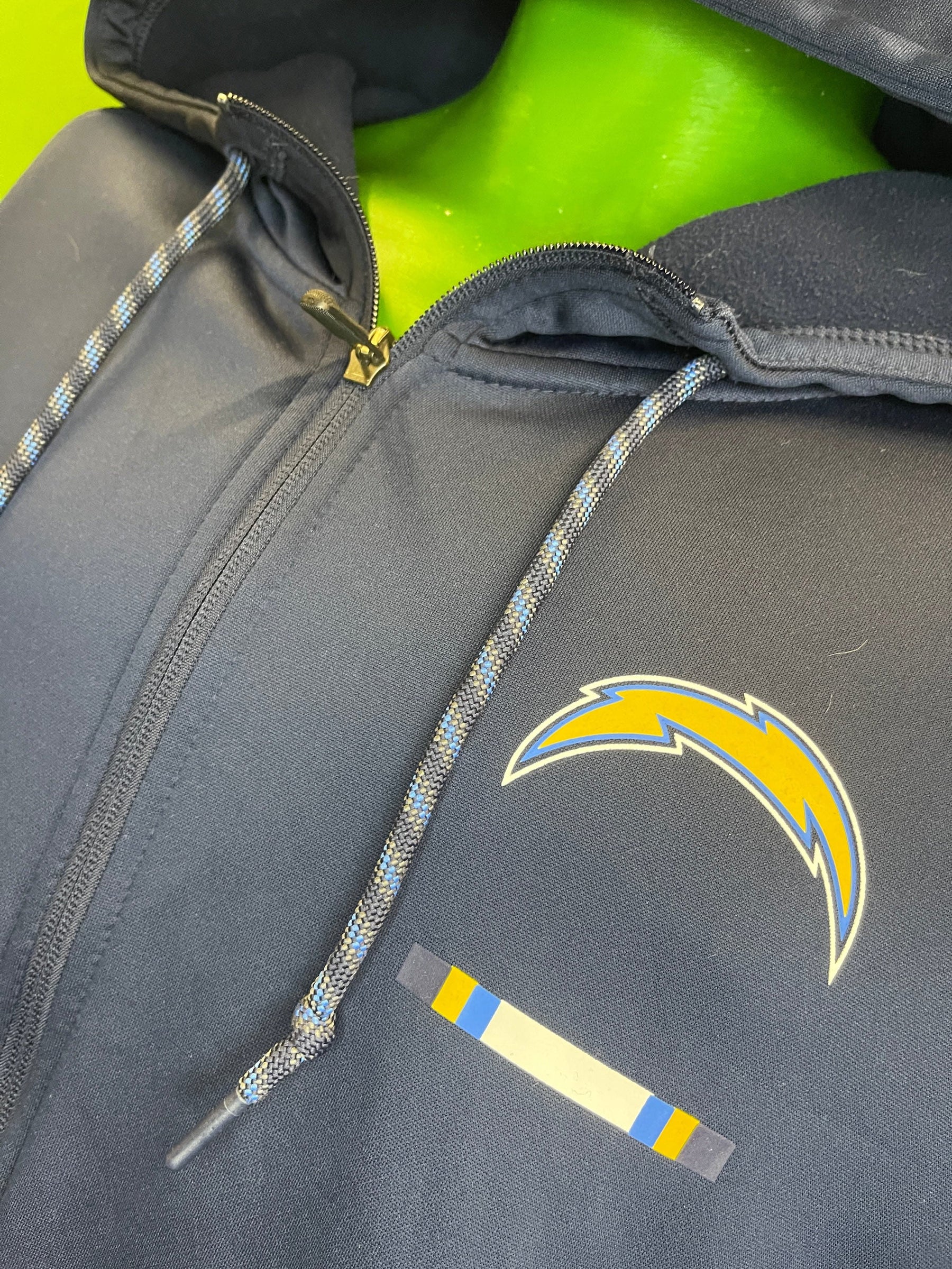NFL Los Angeles Chargers Dri-Fit Blue Full-Zip Hoodie Men's 2X-Large