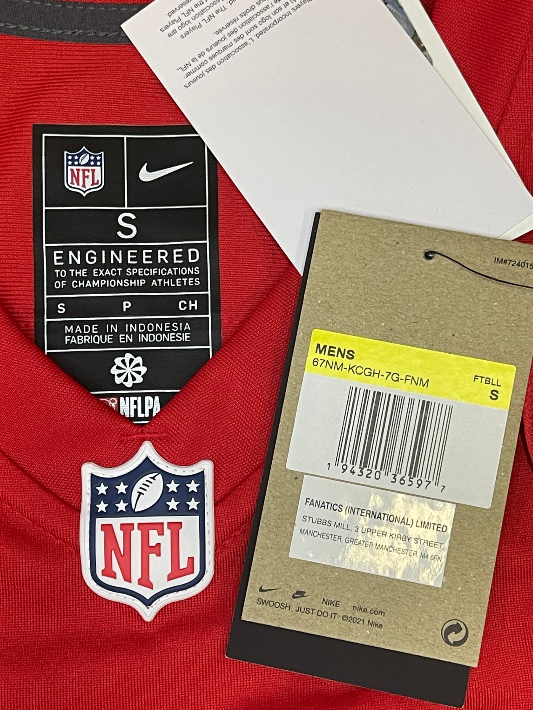 NFL Kansas City Chiefs Patrick Mahomes #15 Game Jersey Men's Small NWT