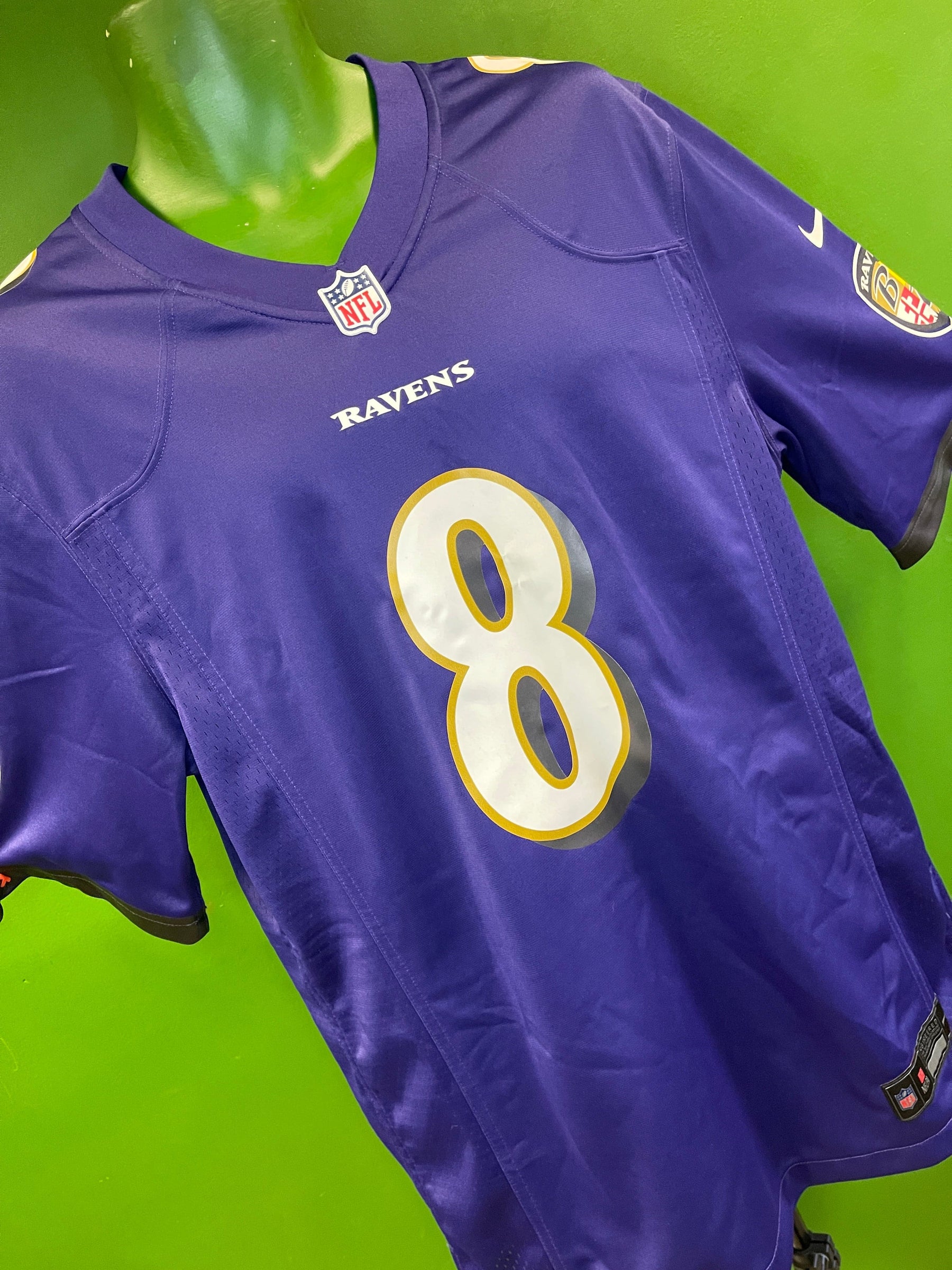 NFL Baltimore Ravens Lamar Jackson #8 Game Jersey Men's Medium NWOT