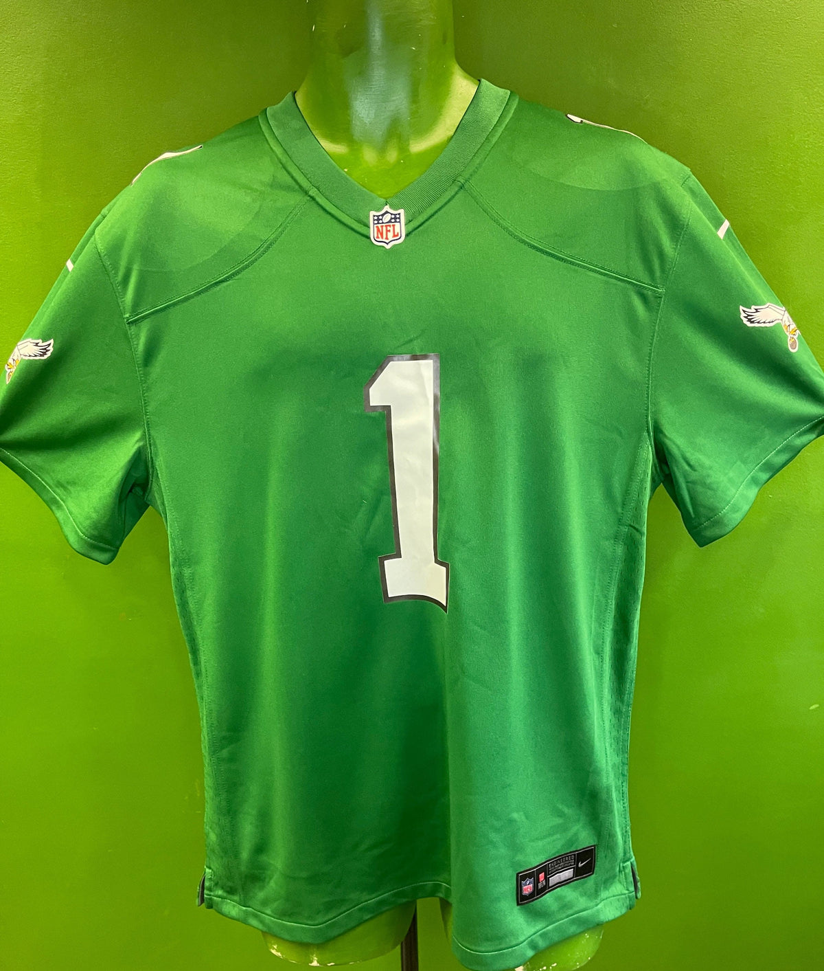 NFL Philadelphia Eagles Jalen Hurts #1 Game Jersey Youth X-Large 18-20 NWT