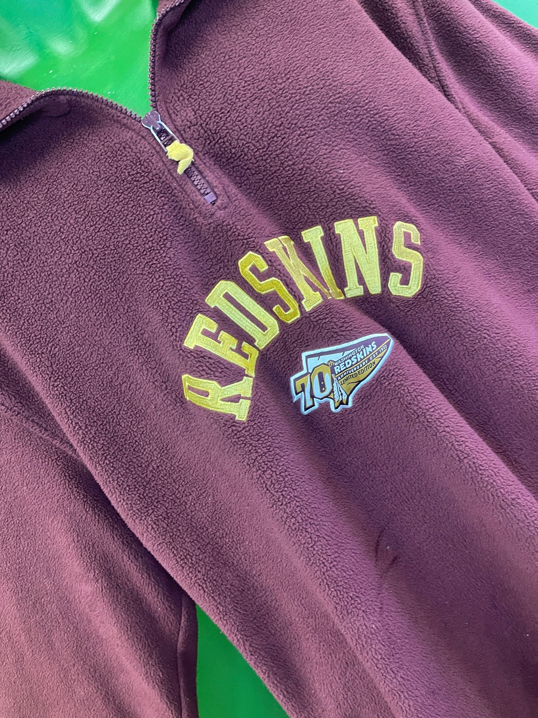 NFL Washington Commanders (Redskins) Soft 1/4 Zip Pullover Fleece Men's Large