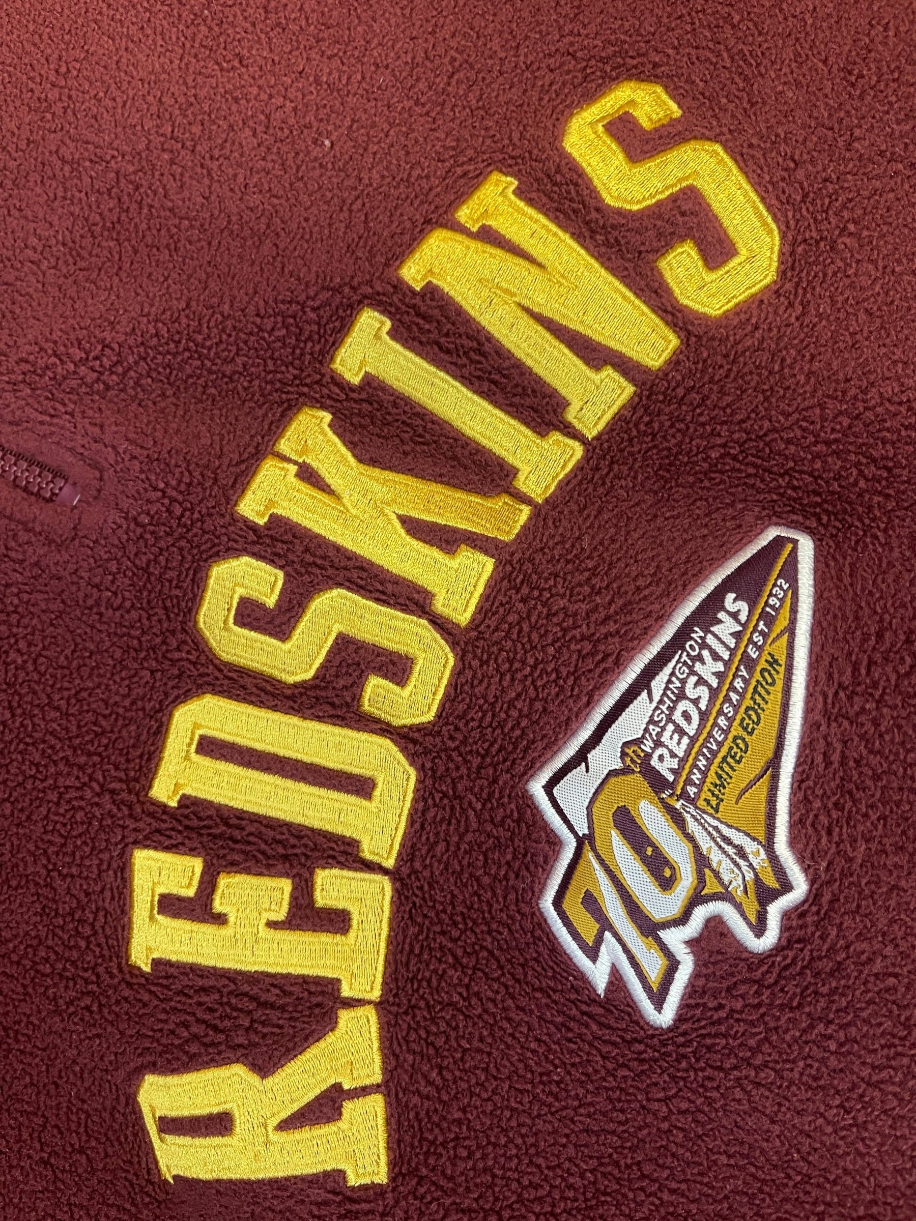 NFL Washington Commanders (Redskins) Soft 1/4 Zip Pullover Fleece Men's Large