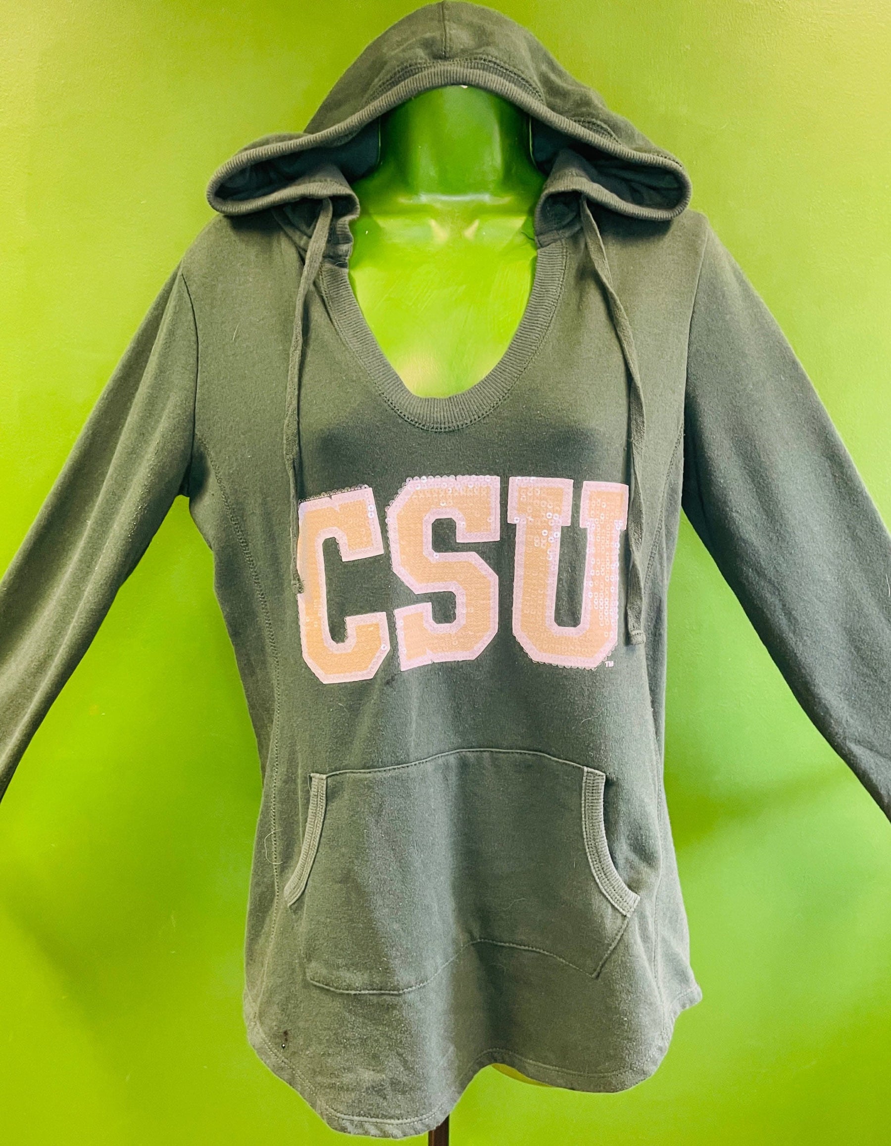 NCAA Colorado State Rams Sequin Pullover Hoodie Women's X-Small