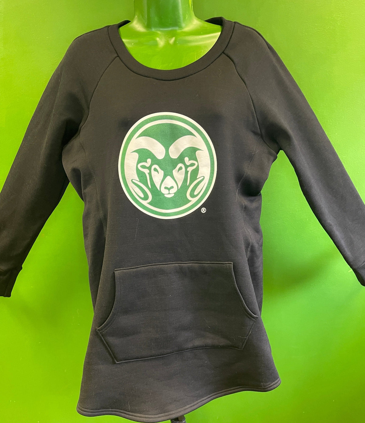 NCAA Colorado State Rams Fitted Black Pullover Sweatshirt Women's Medium