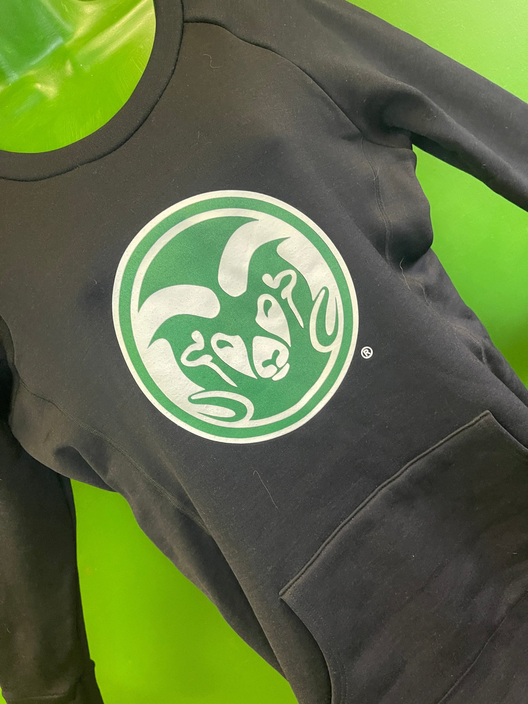NCAA Colorado State Rams Fitted Black Pullover Sweatshirt Women's Medium