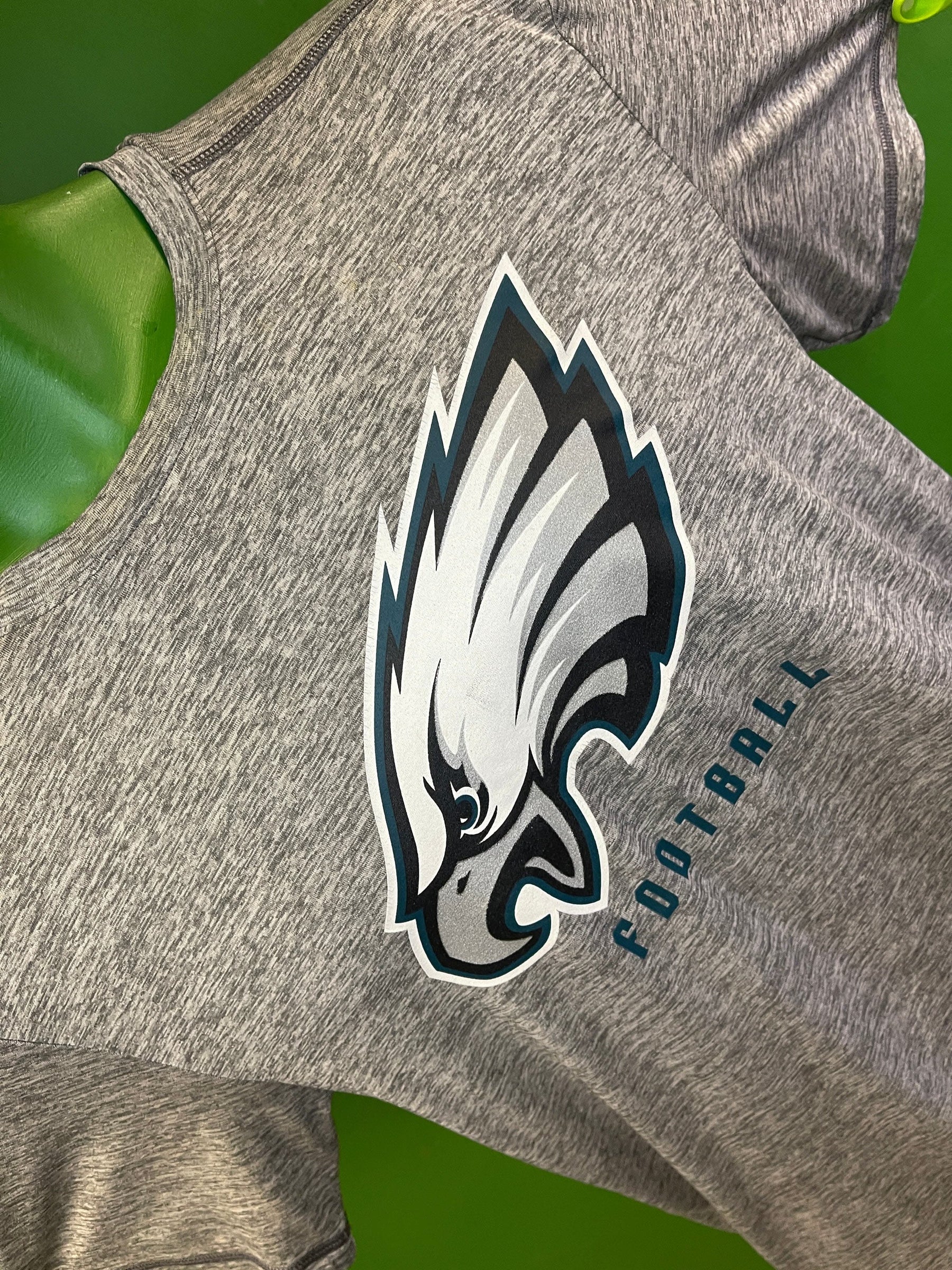 NFL Philadelphia Eagles Wicking Grey Space Dye T-Shirt Men's Small