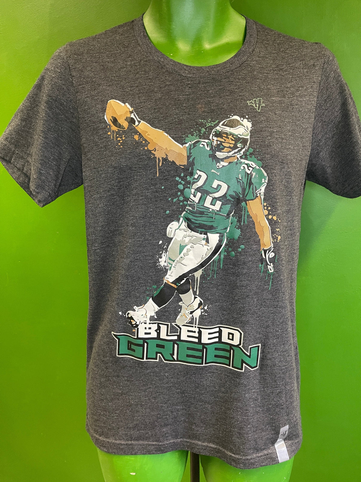 NFL Philadelphia Eagles Bleed Green Heathered Charcoal Grey T-Shirt Men's Small