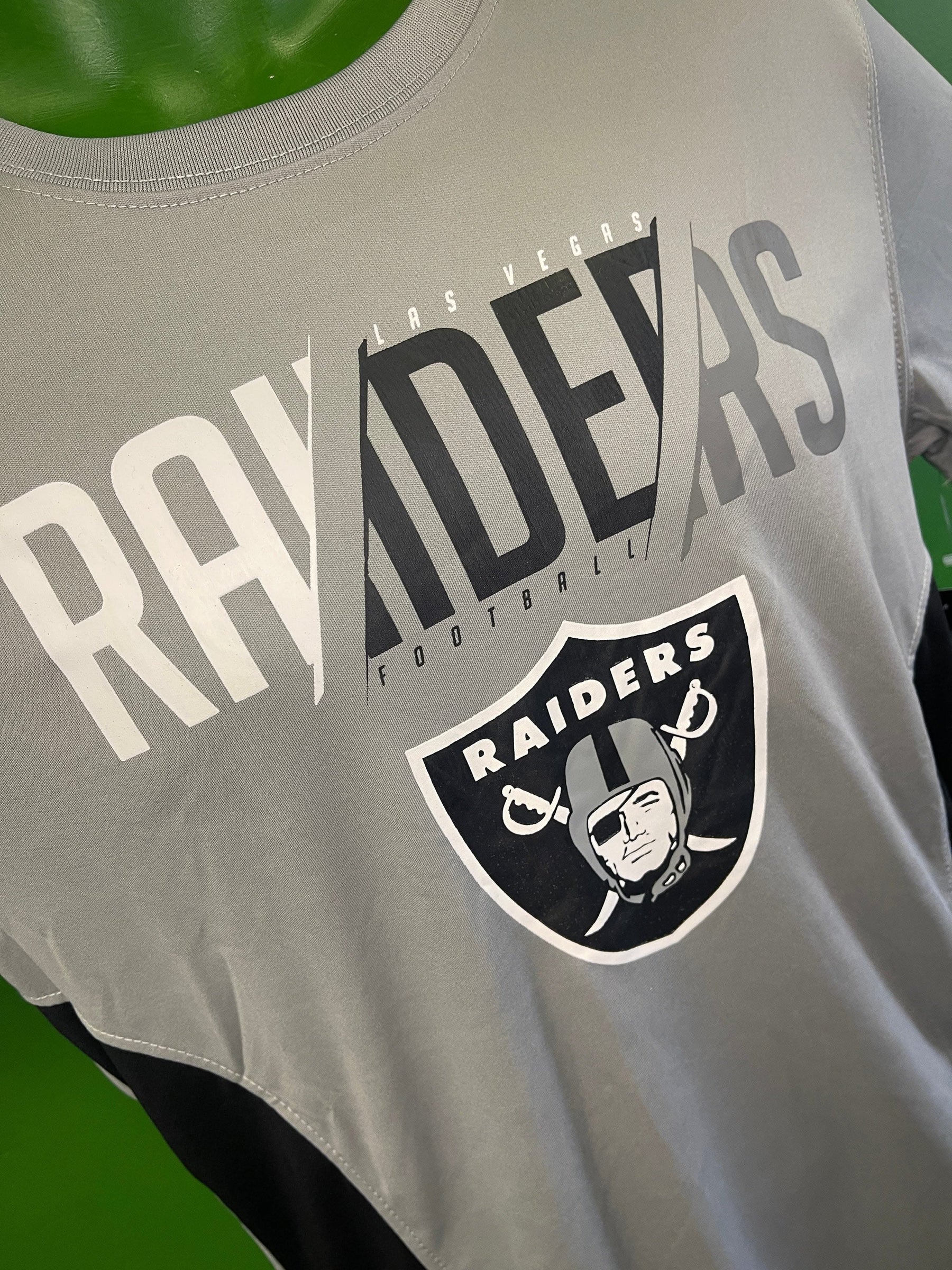 NFL Las Vegas Raiders Grey Colourblock T-Shirt Men's Small NWT
