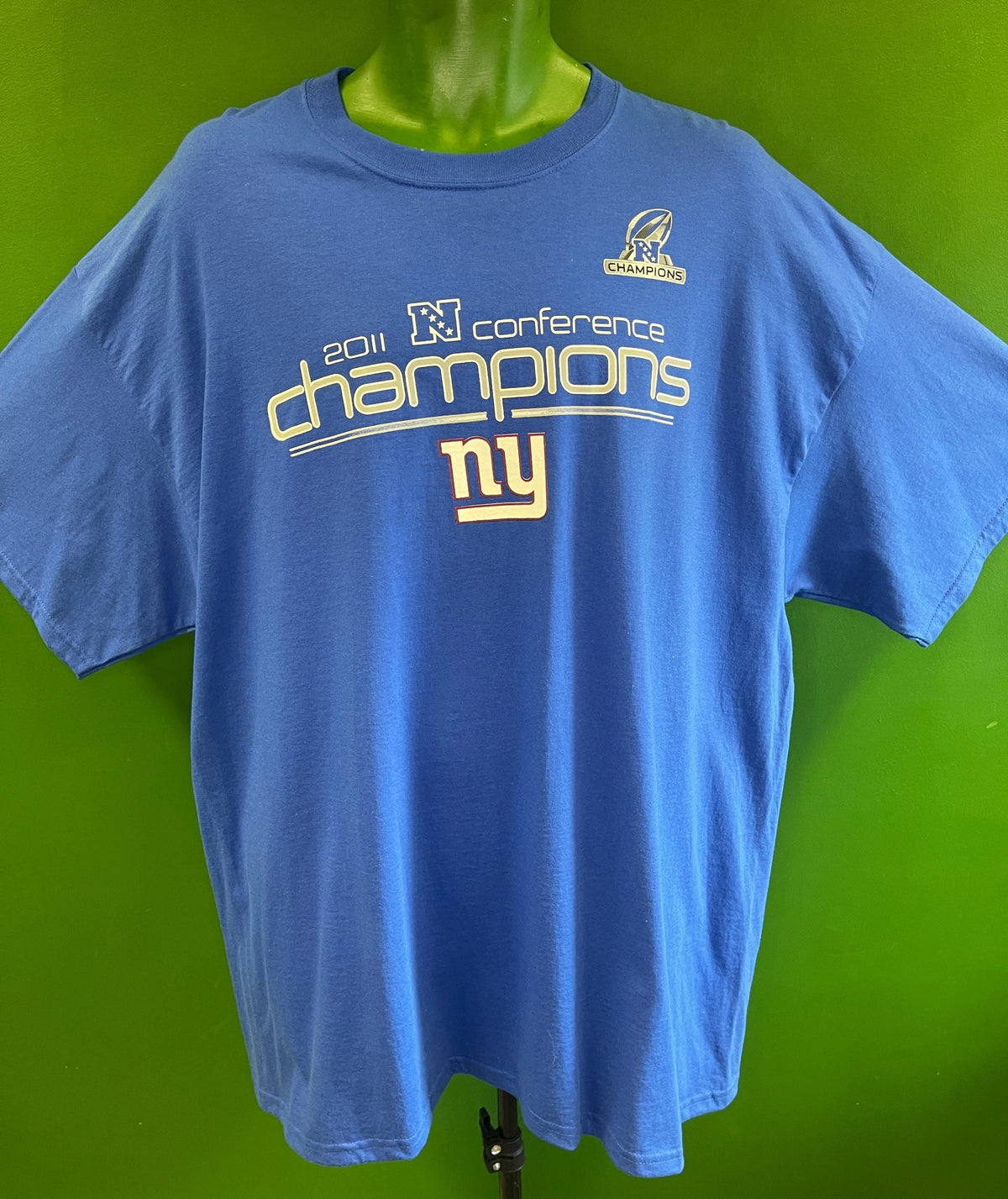 NFL New York Giants "2011 Conference Champions" Blue T-Shirt Men's 2X-Large NWT