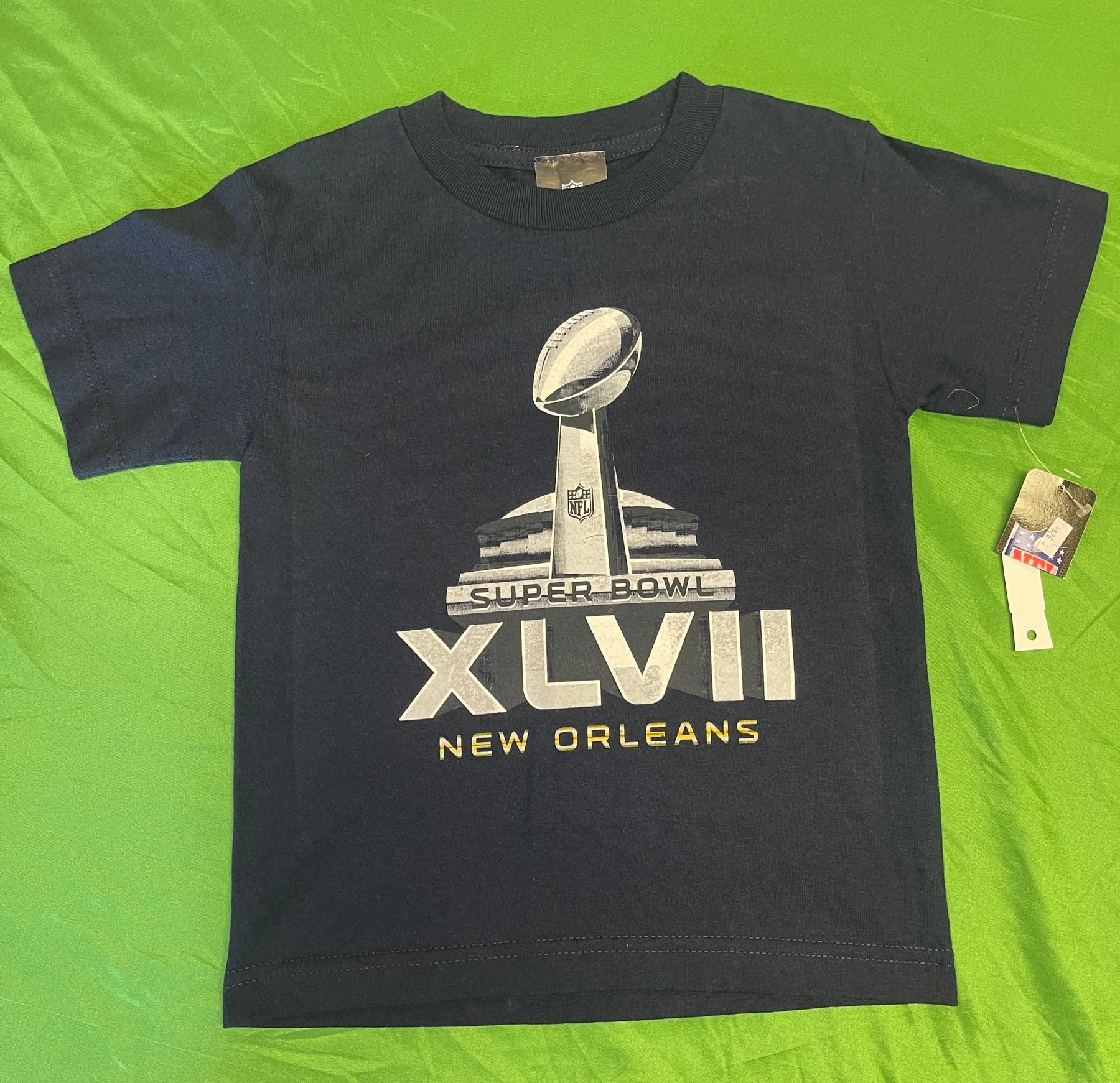 NFL Super Bowl XLVII New Orleans Black T-Shirt Youth X-Small 4 NWT