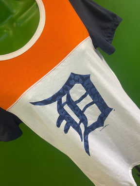MLB Detroit Tigers Sparkly Leopard Print Logo T-Shirt Women's Medium NWT