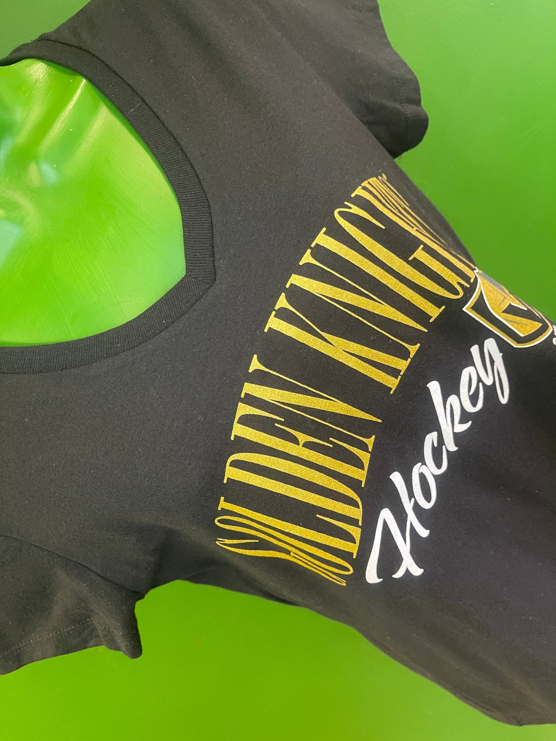 NHL Vegas Golden Knights Black V-Neck T-Shirt Women's Small NWT