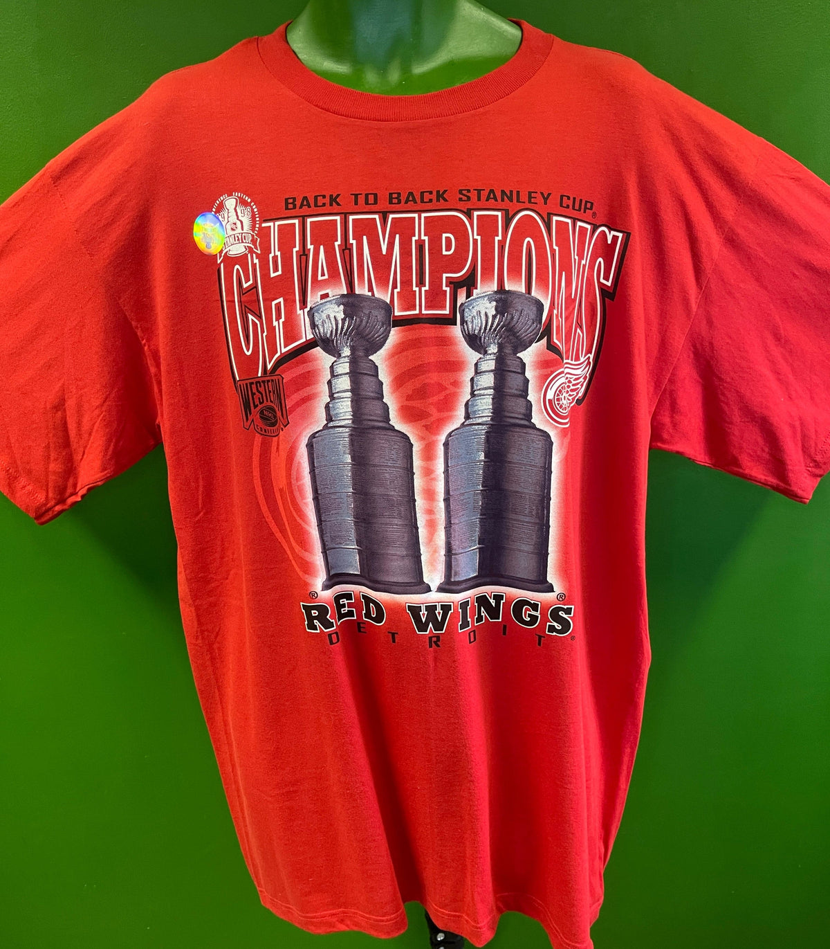 NHL Detroit Red Wings Back to Back Champions T-Shirt Men's 2X-Large NWT