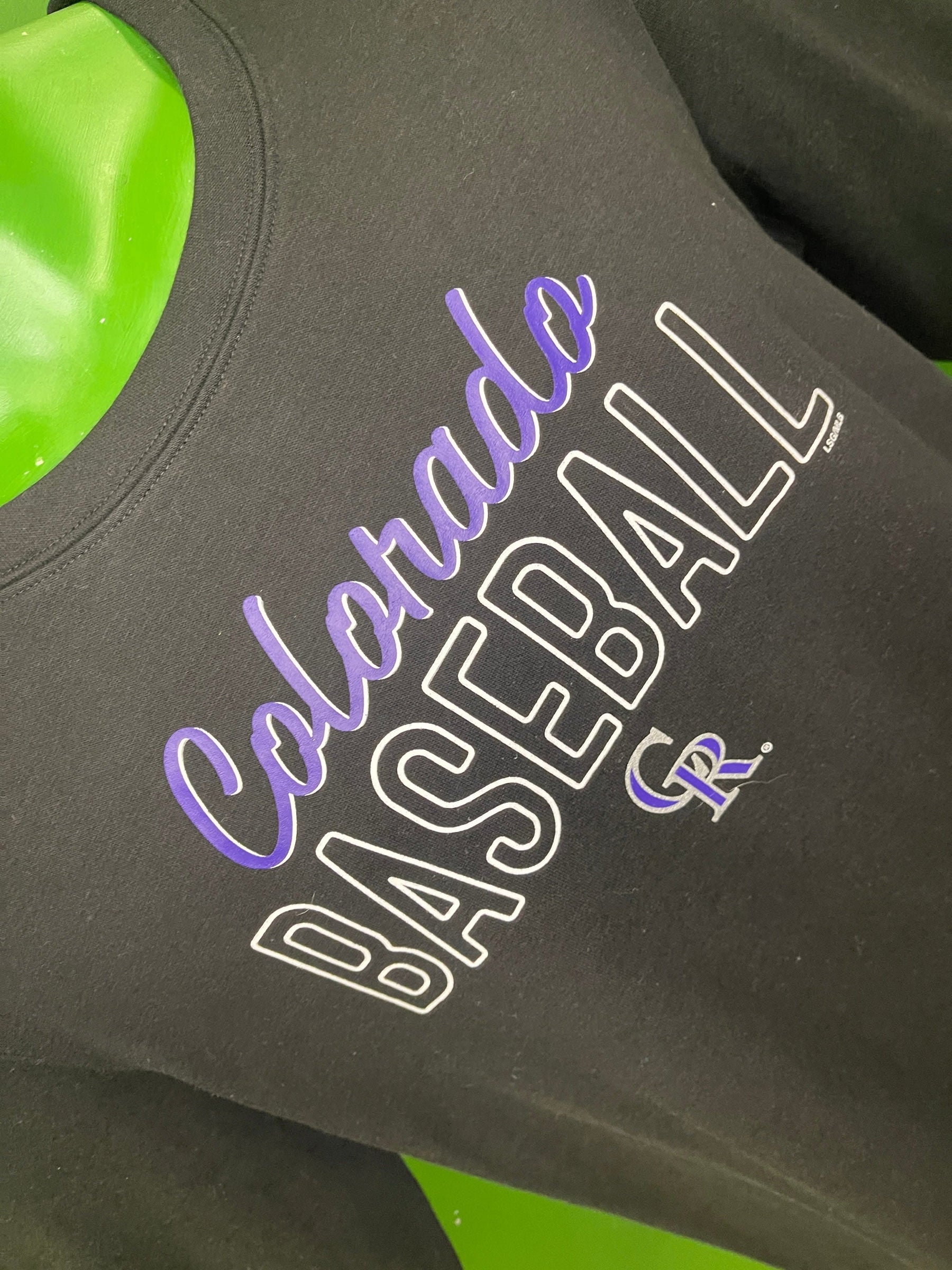 MLB Colorado Rockies Black Pullover Sweatshirt Women's Large NWT