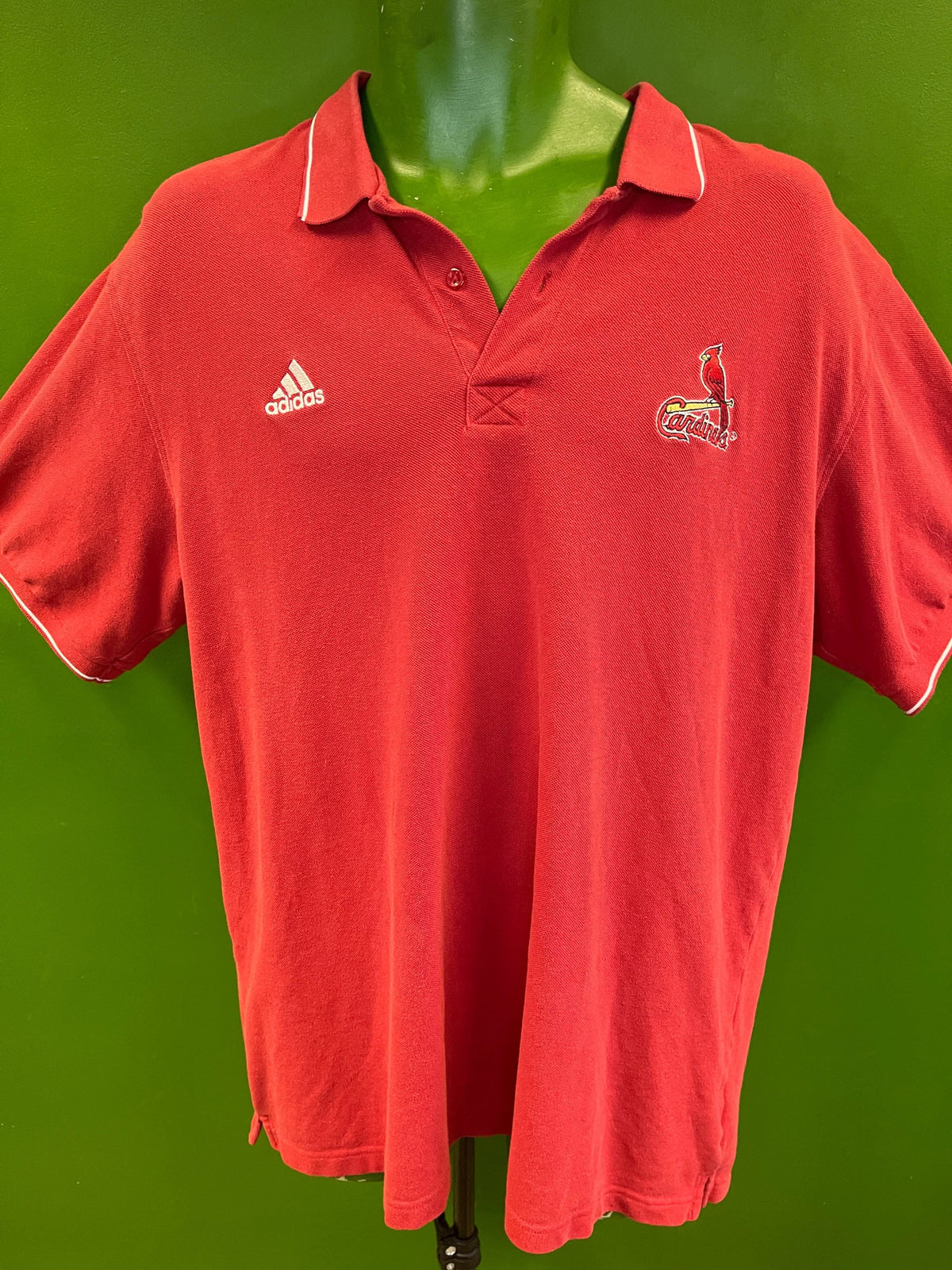 MLB St. Louis Cardinals Red Golf Polo Shirt Men's X-Large