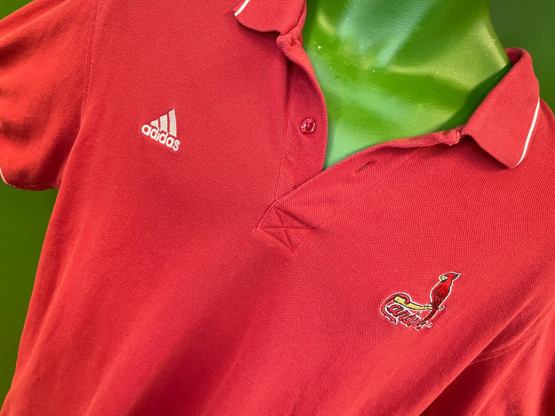 MLB St. Louis Cardinals Red Golf Polo Shirt Men's X-Large