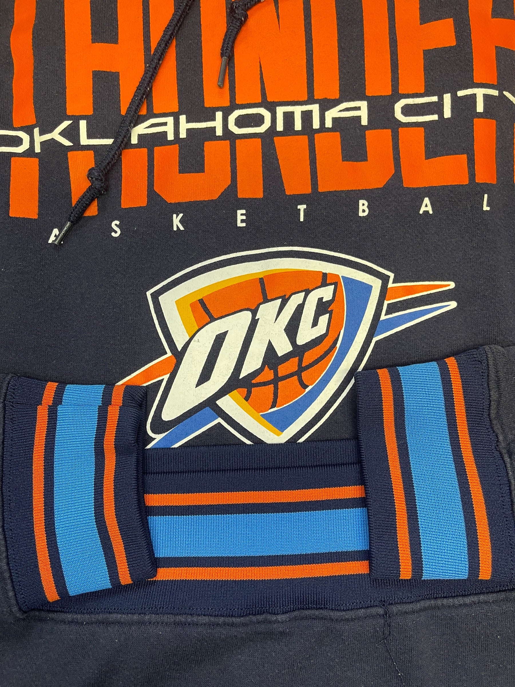 NBA Oklahoma City Thunder Blue Pullover Hoodie Men's Large