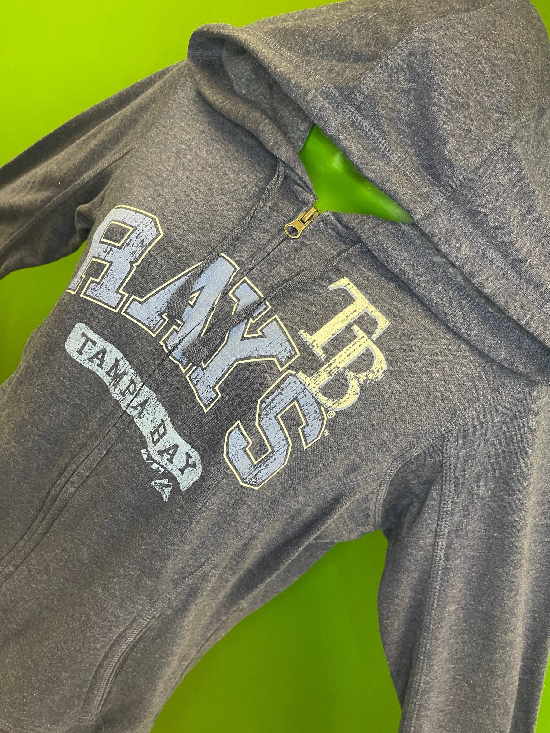 MLB Tampa Bay Rays Majestic Lightweight Soft Full-Zip Hoodie Women's Large