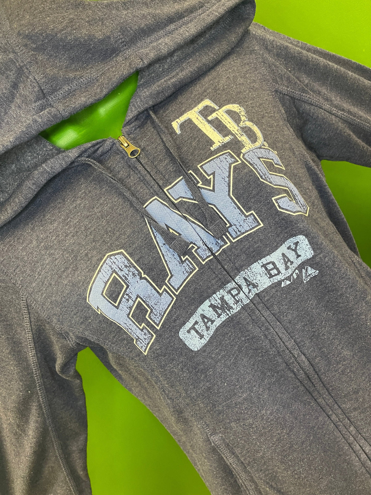 MLB Tampa Bay Rays Majestic Lightweight Soft Full-Zip Hoodie Women's Large