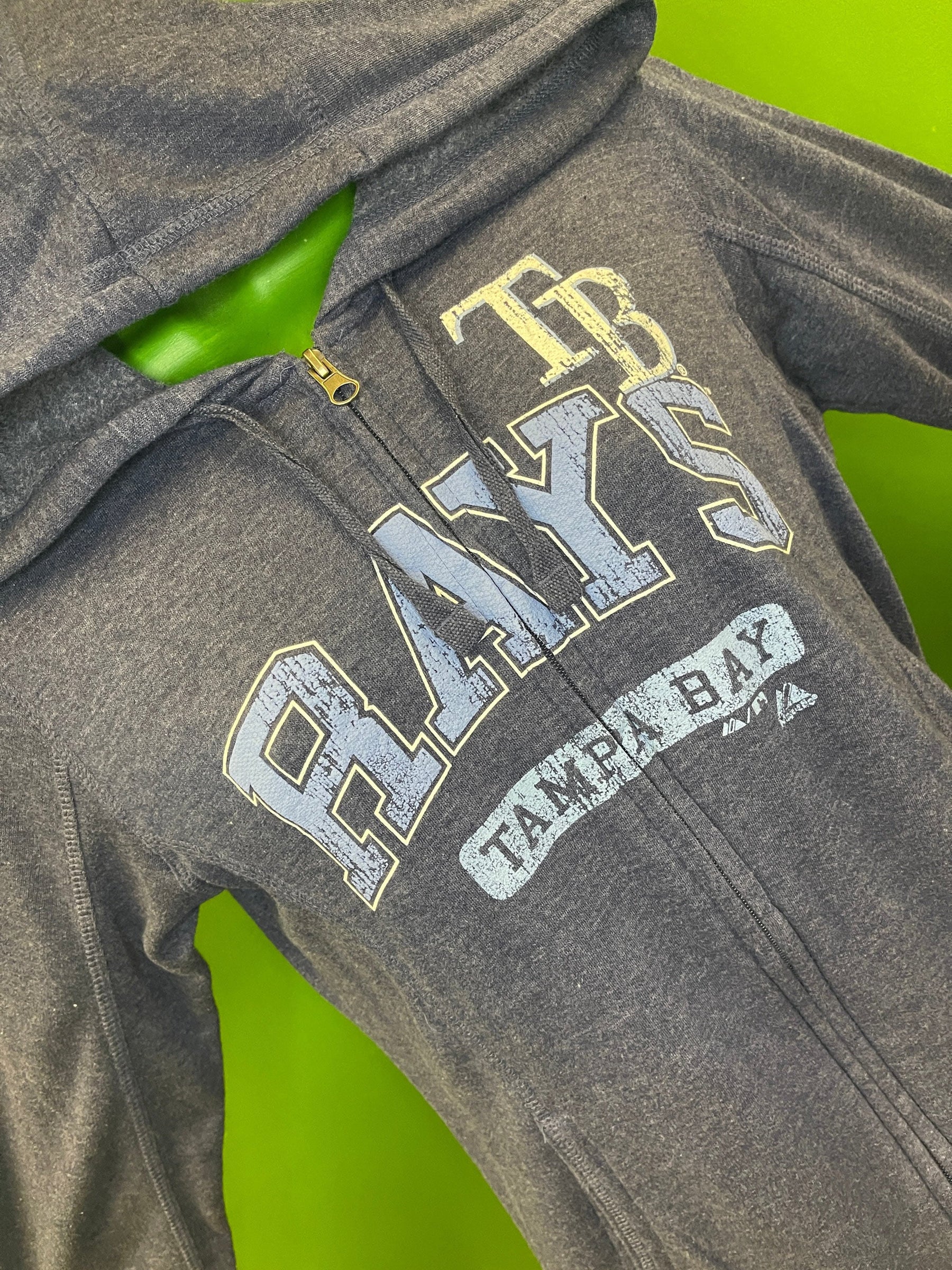 MLB Tampa Bay Rays Majestic Lightweight Soft Full-Zip Hoodie Women's Large