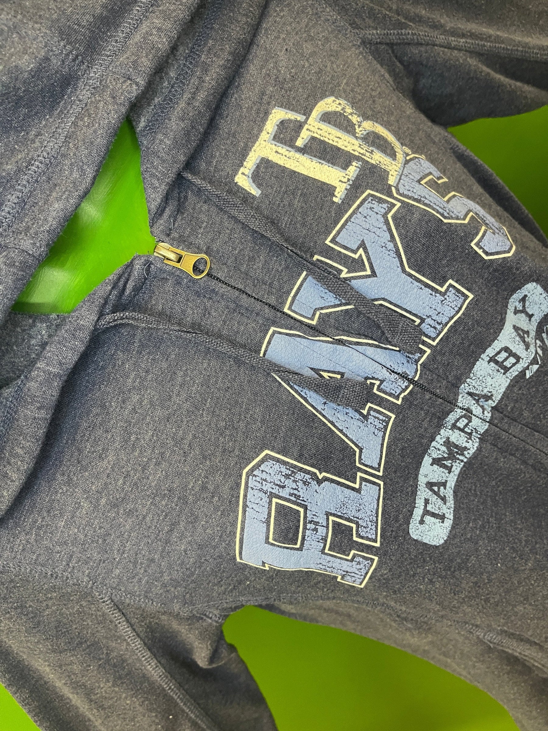 MLB Tampa Bay Rays Majestic Lightweight Soft Full-Zip Hoodie Women's Large