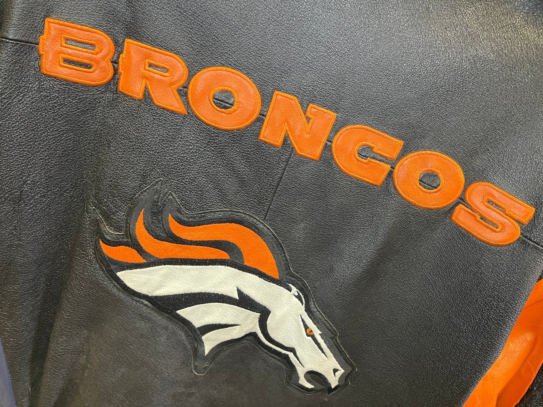 NFL Denver Broncos GIII Vintage 100% Leather Jacket Men's X-Large