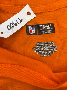 NFL Denver Broncos Orange Stylised L/S T-Shirt Women's X-Large