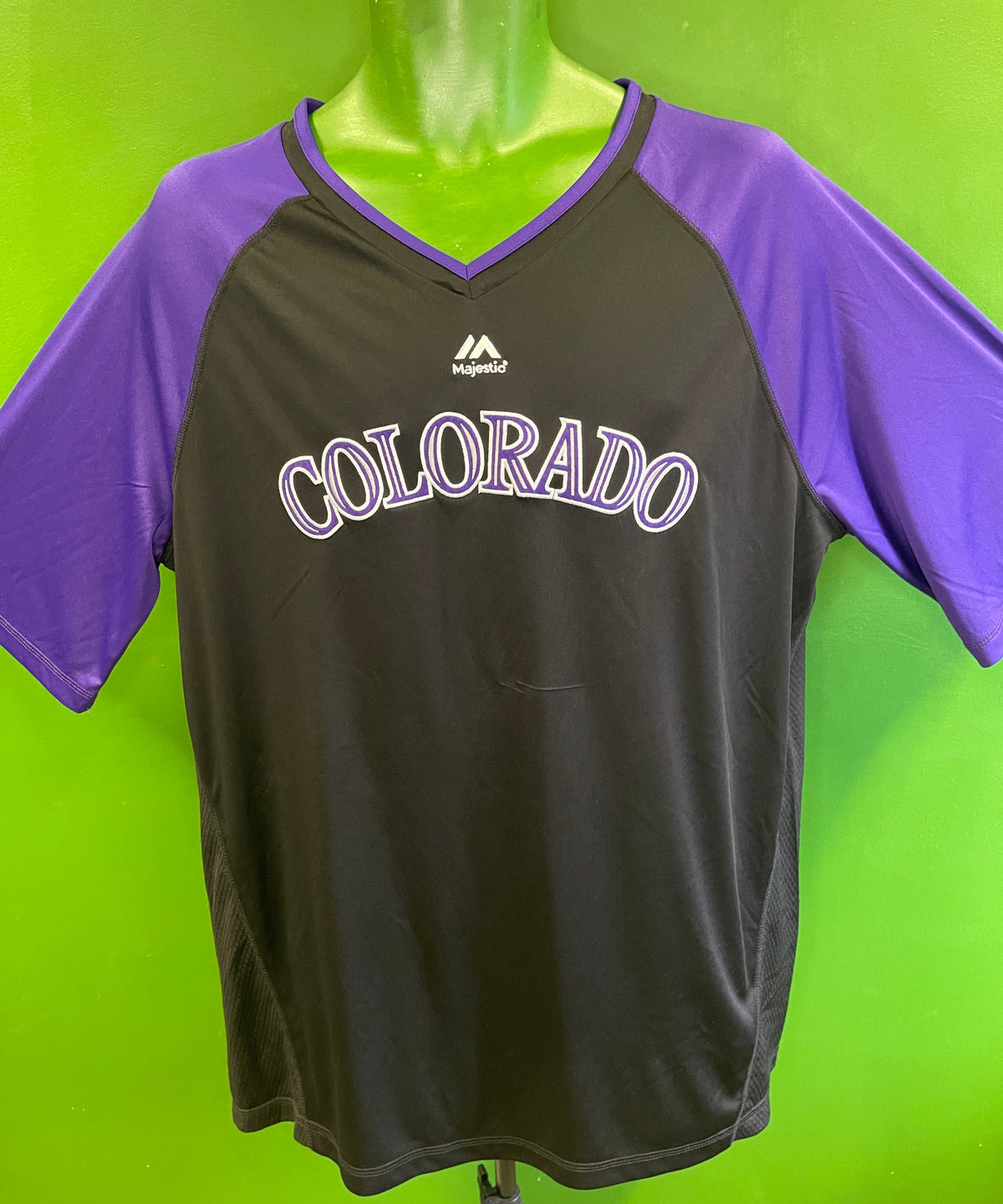MLB Colorado Rockies Majestic Jersey Style Top Men's X-Large NWT