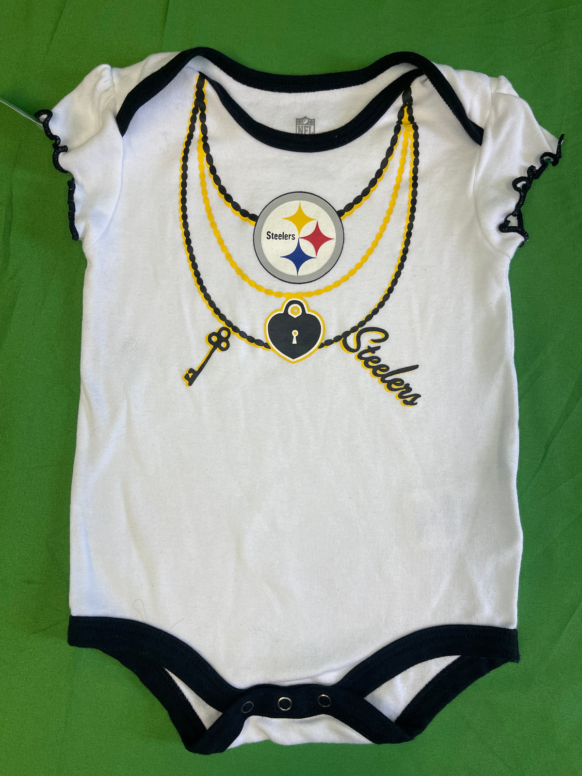 NFL Pittsburgh Steelers Girls' Bodysuit/Vest Infant Baby 12 Months