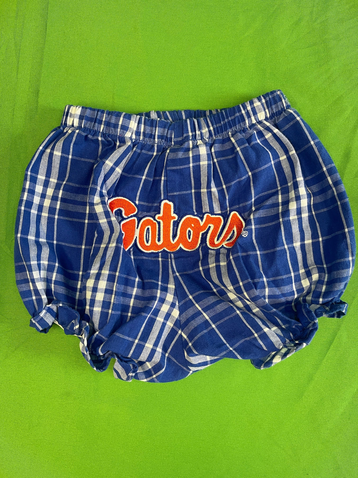 NCAA Florida Gators Plaid Nappy Cover Shorts Infant Toddler 2T