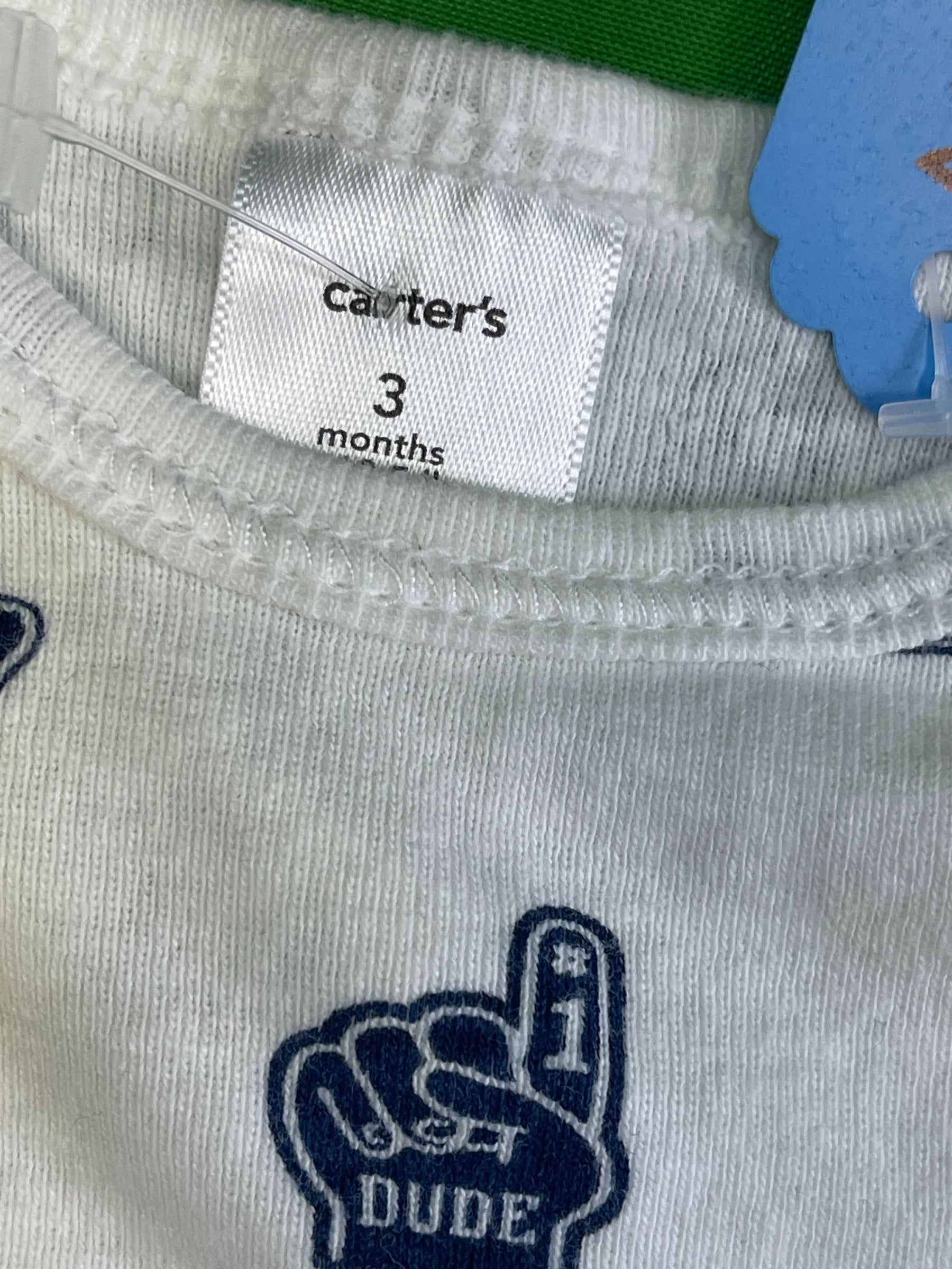Little Dude Pattern 100% Cotton Bodysuit/Vest Infant Baby 3 Months