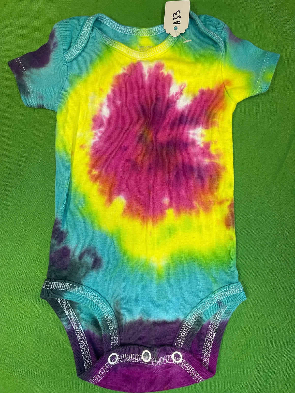 Rainbow Tie-Dye 100% Cotton Bodysuit/Vest Infant Baby 3 Months