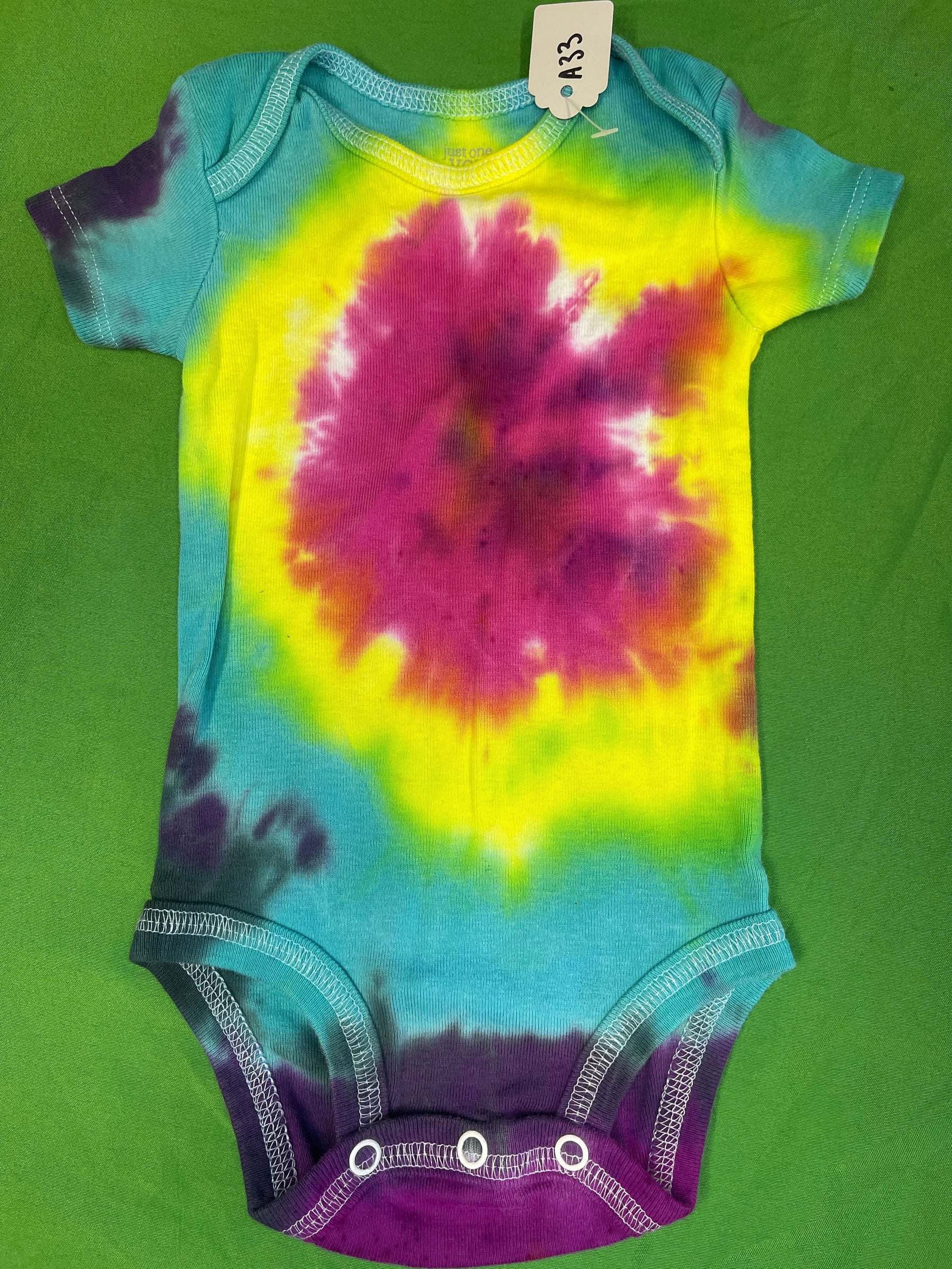 Rainbow Tie-Dye 100% Cotton Bodysuit/Vest Infant Baby 3 Months