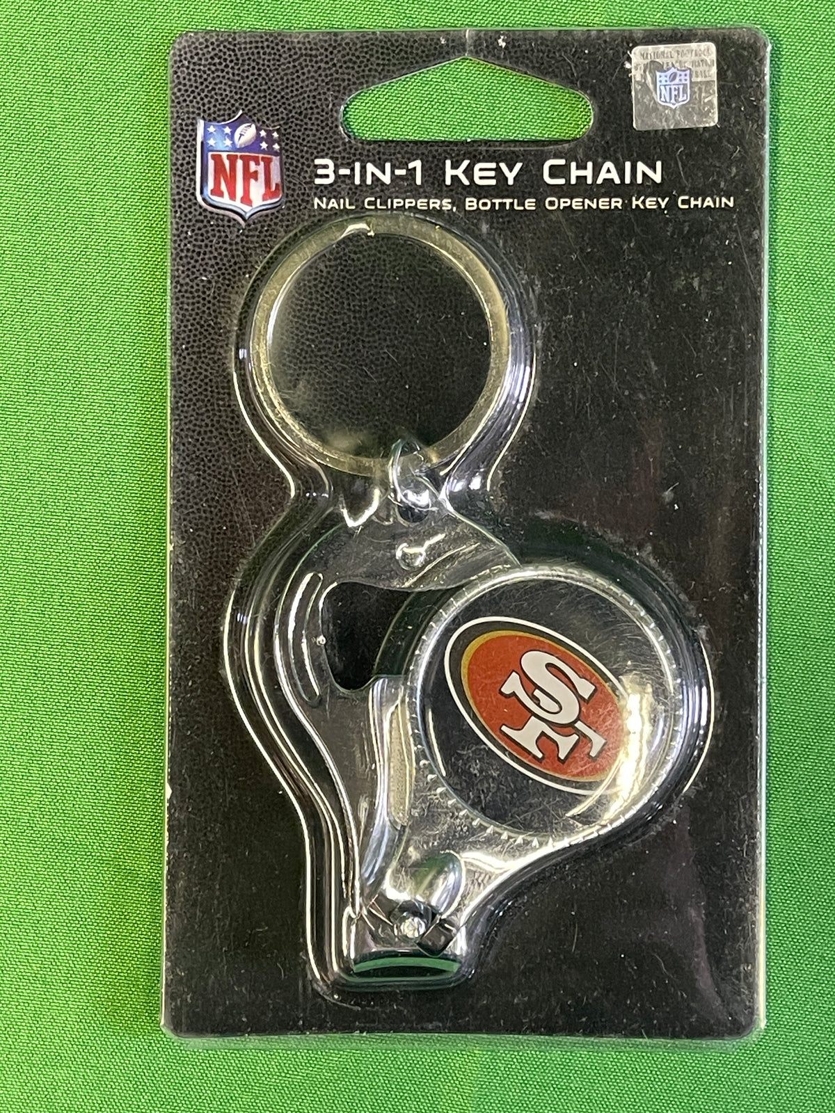 NFL San Francisco 49ers 3-in-1 Keychain Opener Nail Clippers NWT