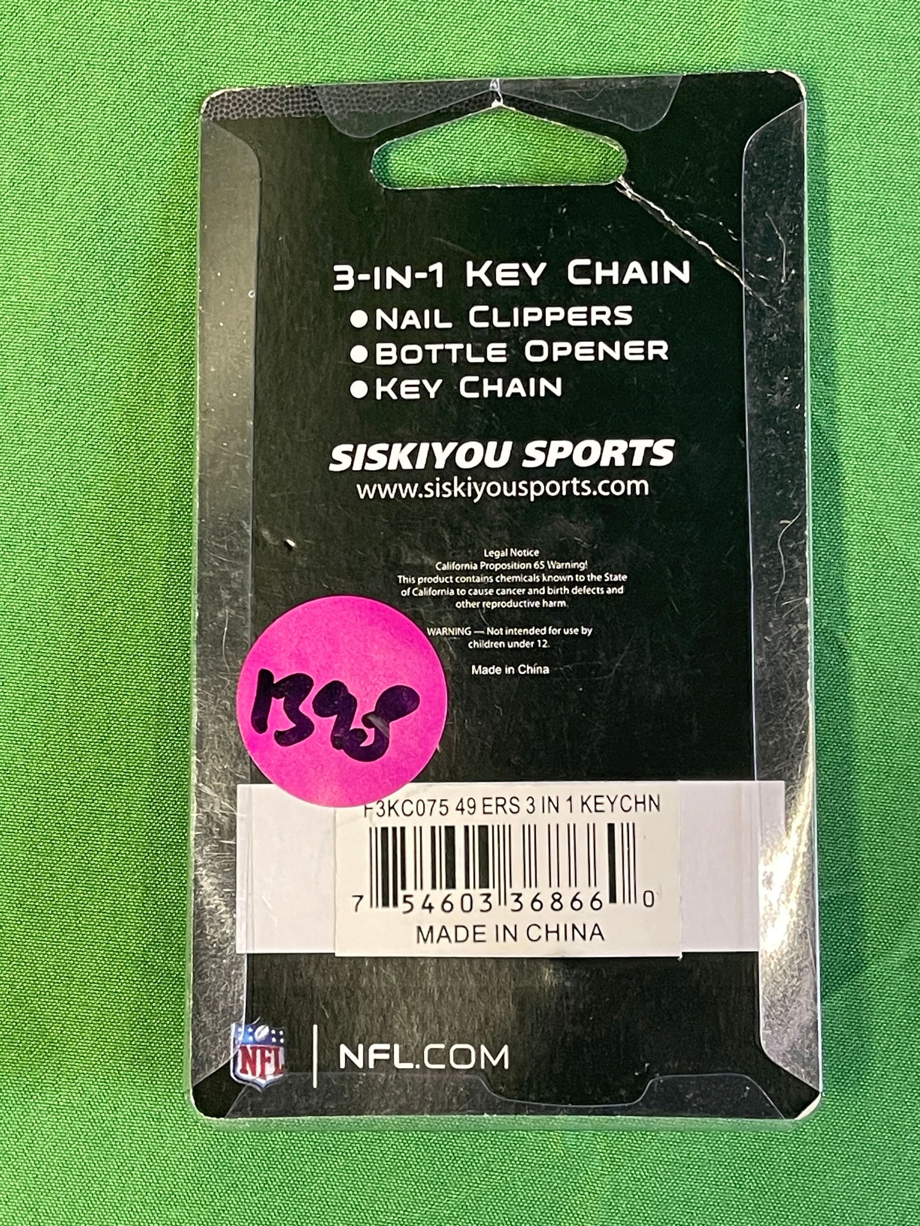 NFL San Francisco 49ers 3-in-1 Keychain Opener Nail Clippers NWT
