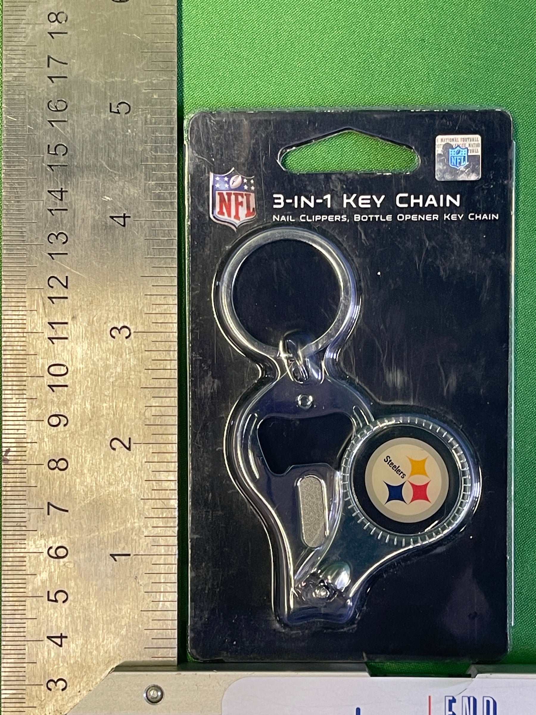 NFL Pittsburgh Steelers 3-in-1 Keychain Opener Nail Clippers NWT
