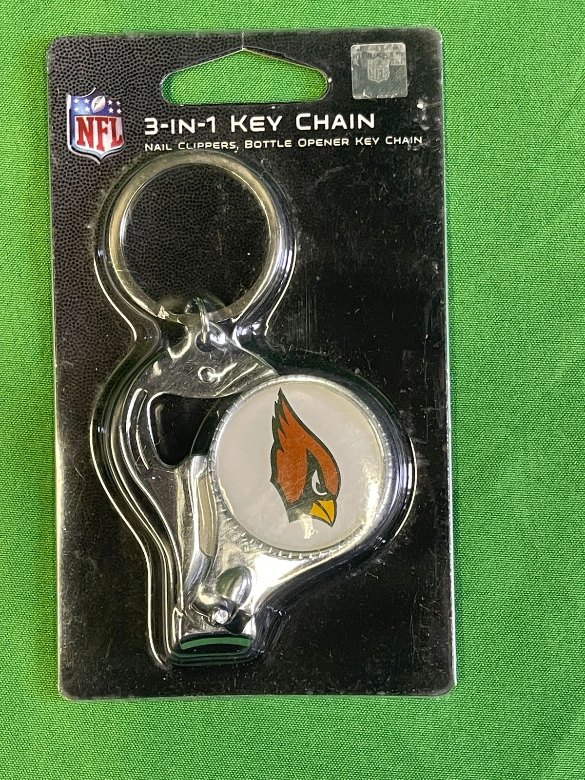 NFL Arizona Cardinals 3-in-1 Keychain Opener Nail Clippers NWT