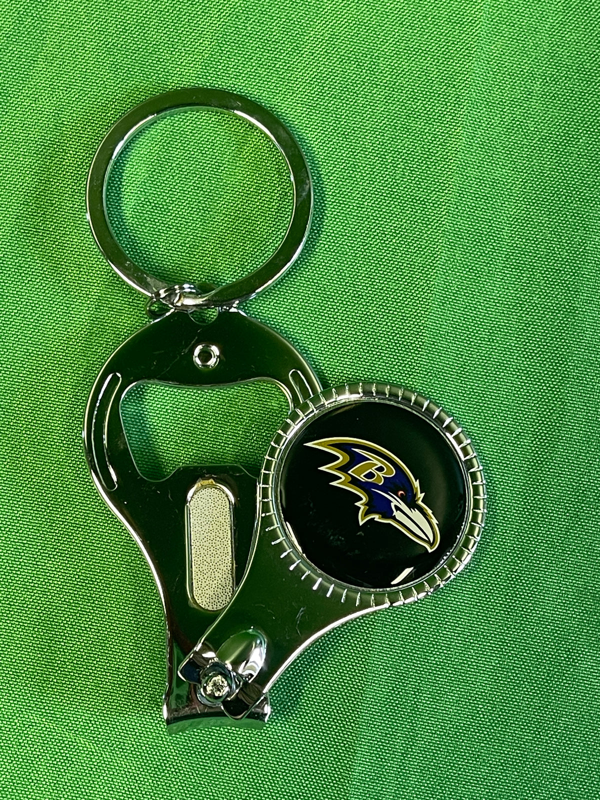 NFL Baltimore Ravens 3-in-1 Keychain Opener Nail Clippers NWT