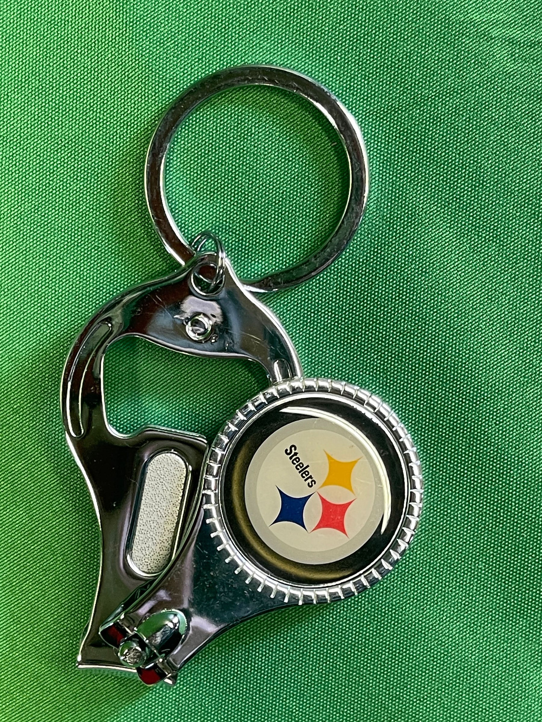 NFL Pittsburgh Steelers 3-in-1 Keychain Opener Nail Clippers NWT