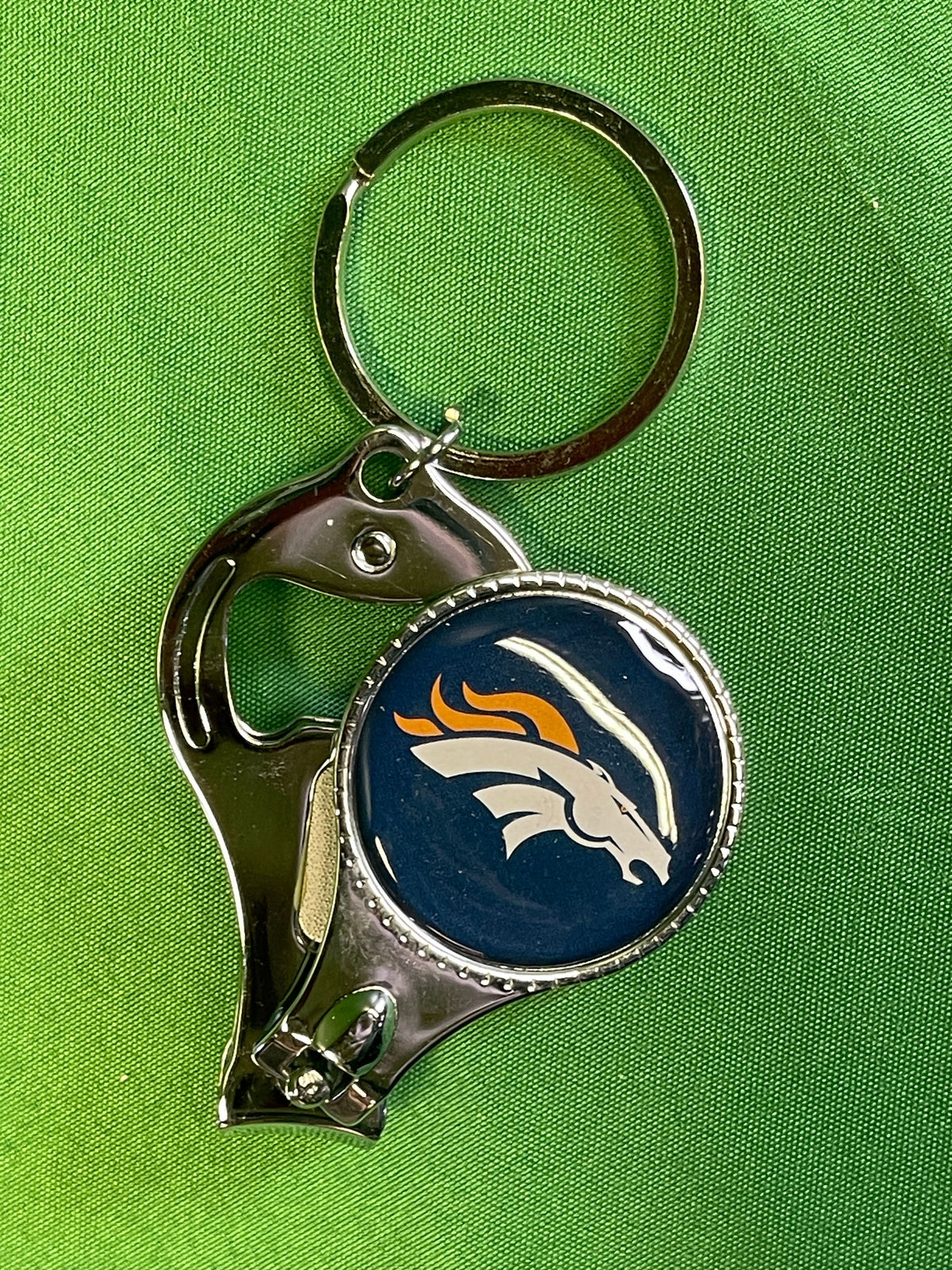 NFL Denver Broncos 3-in-1 Keychain Opener Nail Clippers NWT