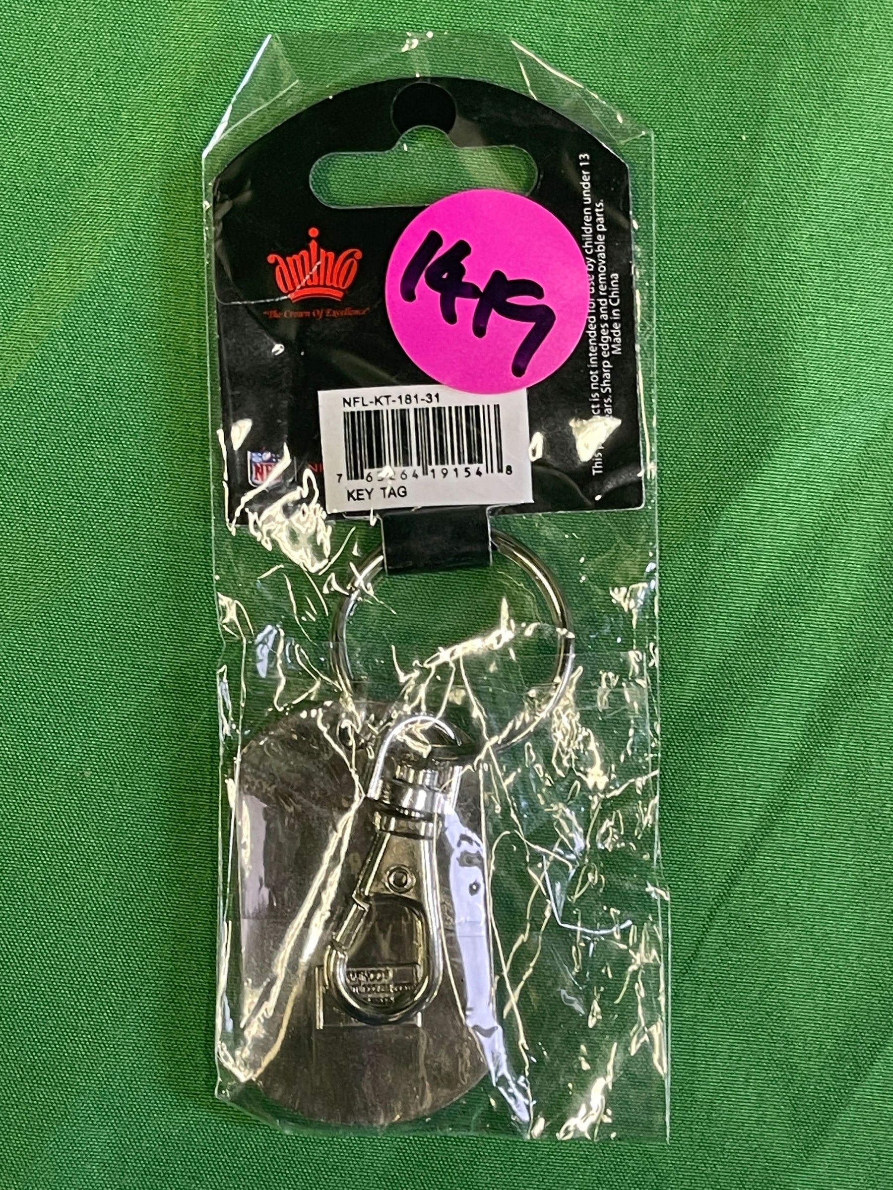NFL Baltimore Ravens Glitter Sparkly Keychain Key Ring w/Clip NWT