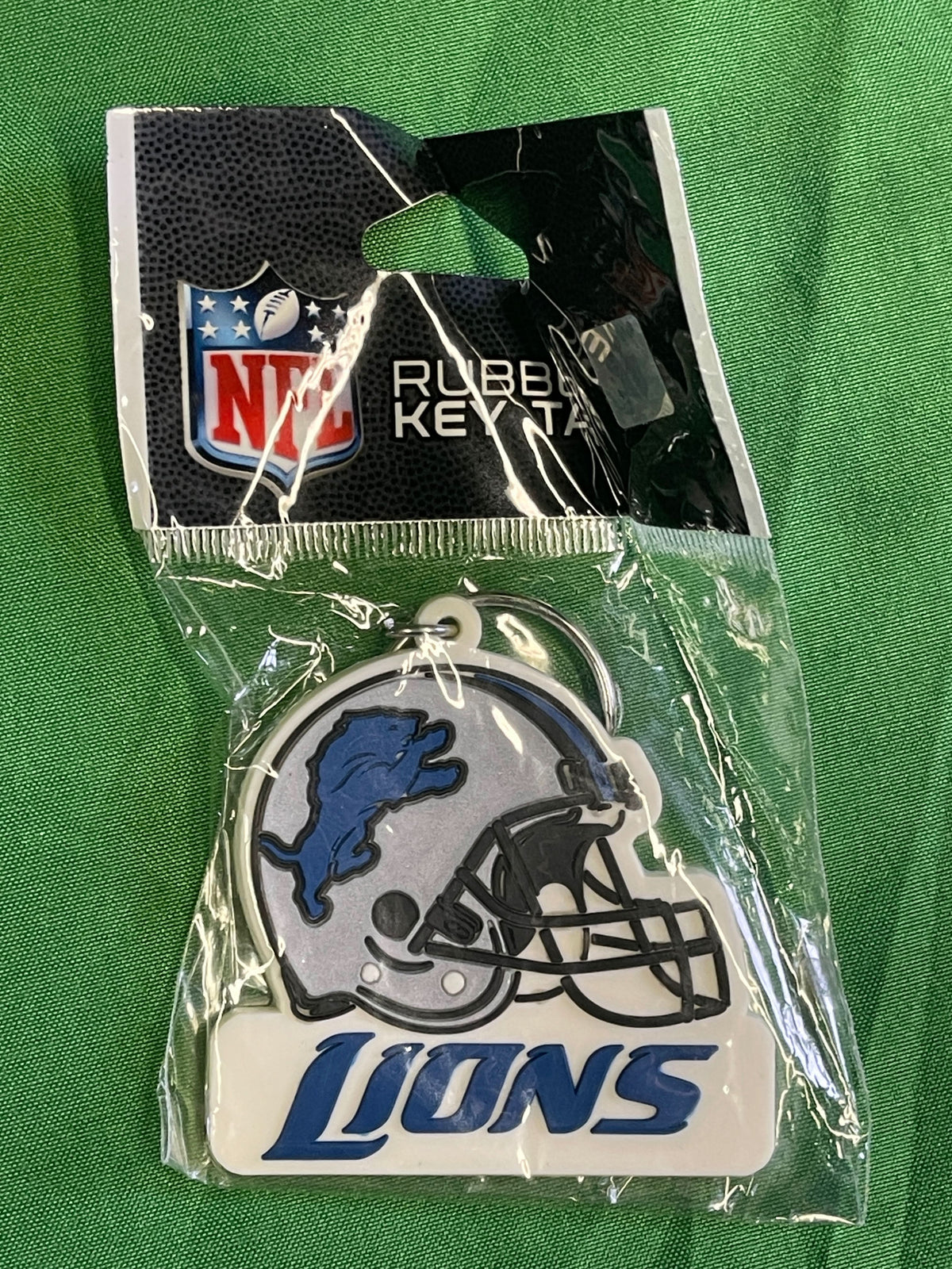 NFL Detroit Lions Rubber Key Ring Keychain NWT