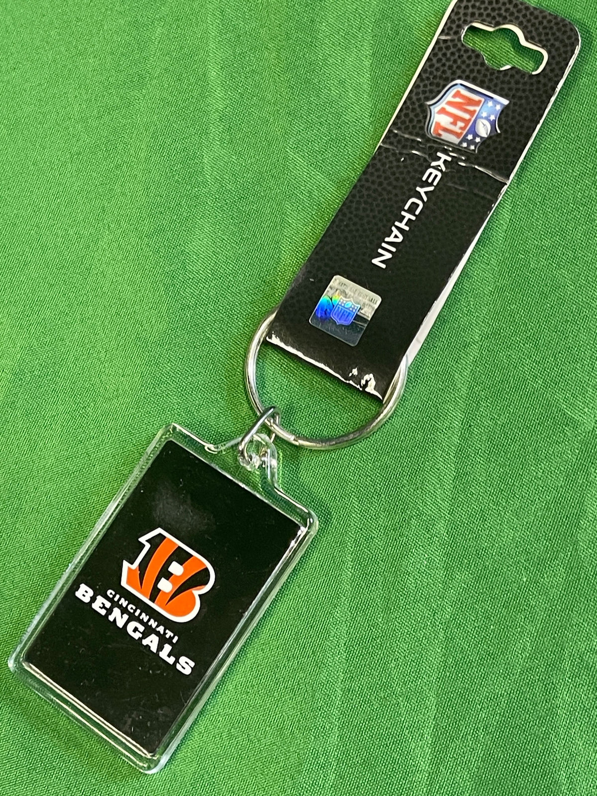 NFL Cincinnati Bengals Acrylic Key Ring Keychain NWT