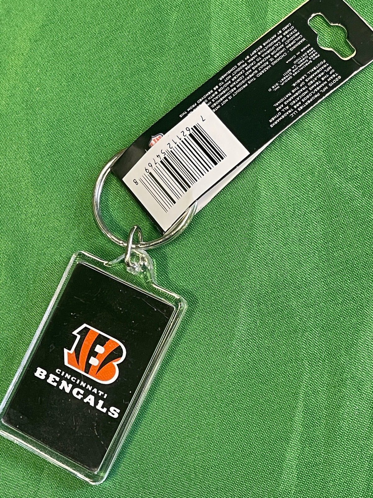 NFL Cincinnati Bengals Acrylic Key Ring Keychain NWT