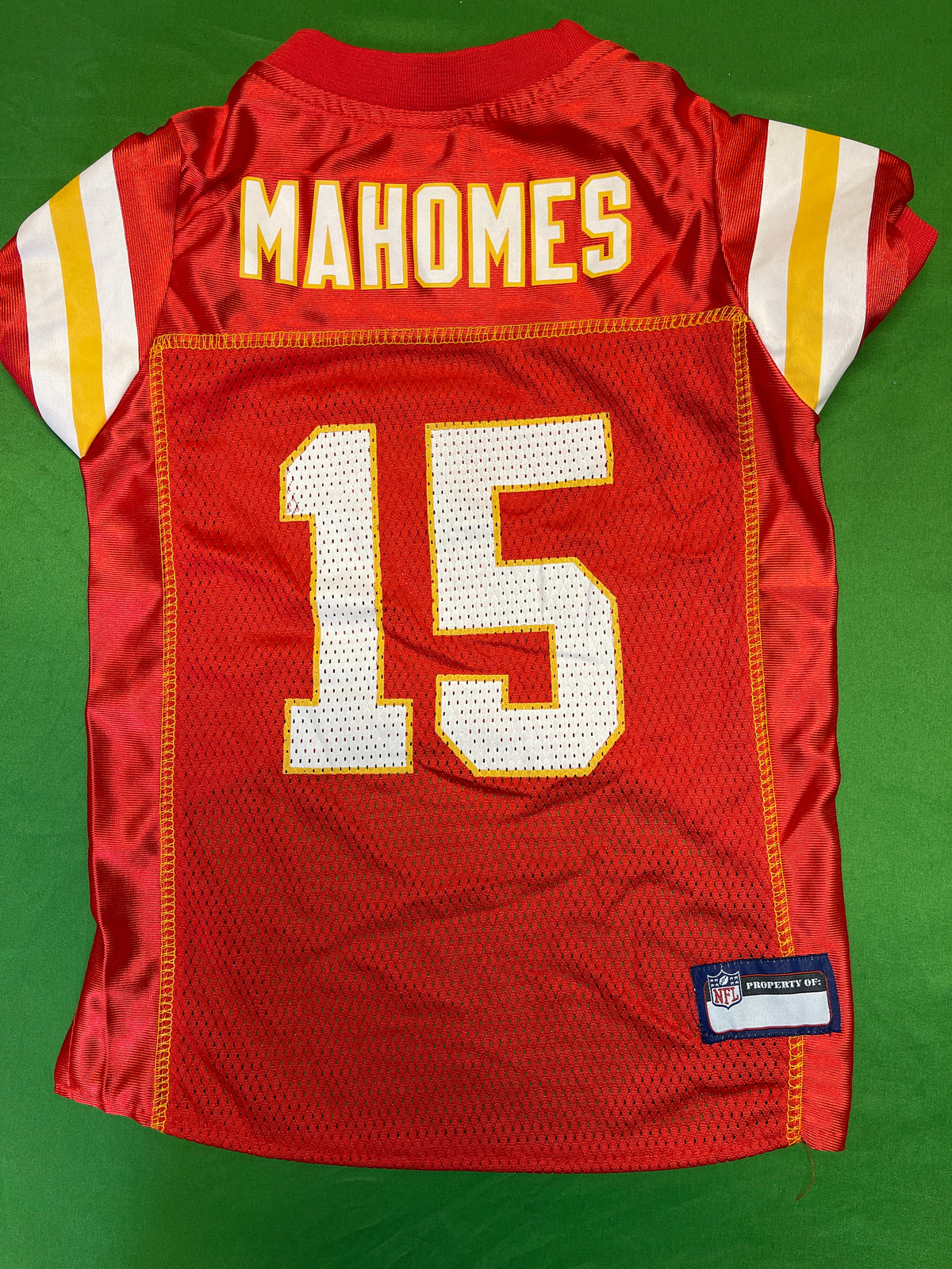 NFL Kansas City Chiefs Patrick Mahomes #15 Red Mesh Dog Jersey Size Large