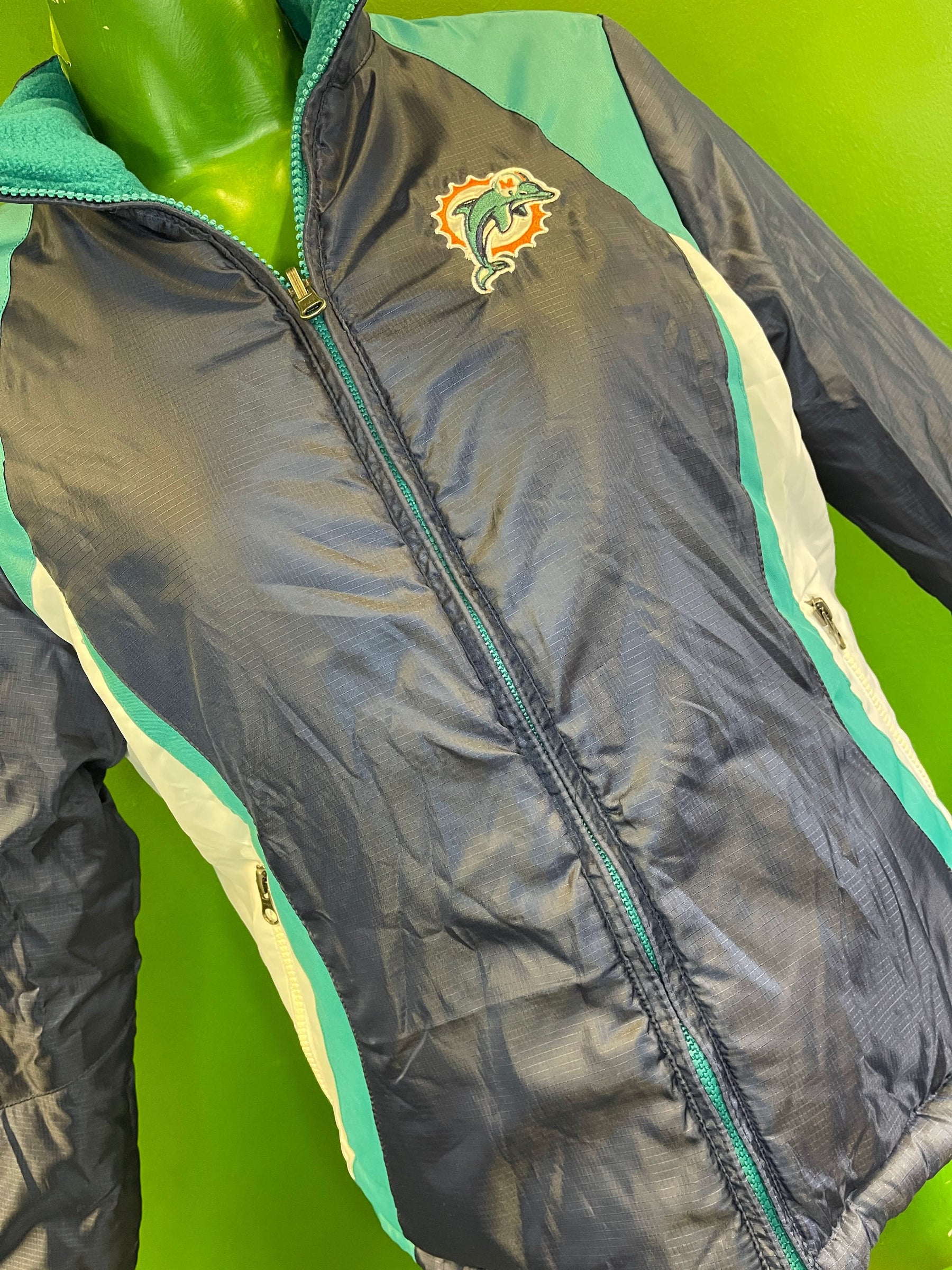NFL Miami Dolphins GIII Reversible Water Resistant/Fleece Coat Women's Small