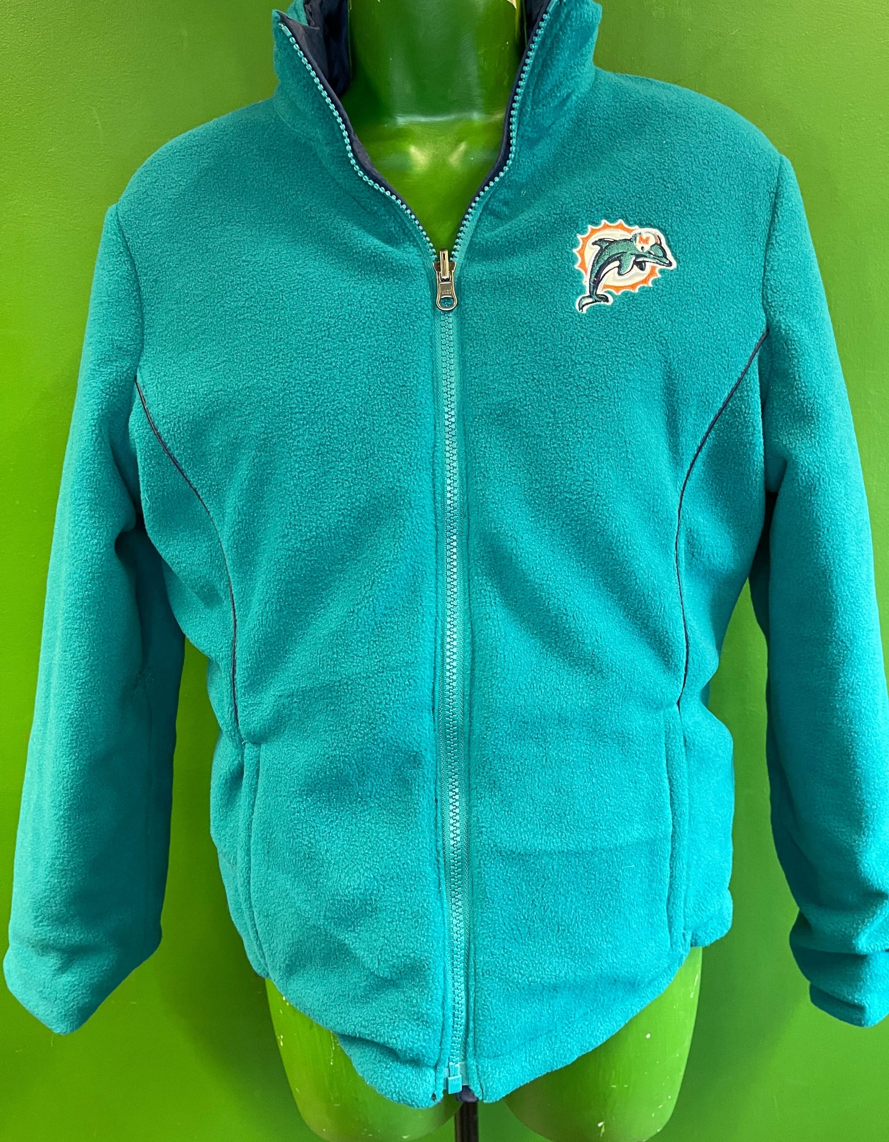 NFL Miami Dolphins GIII Reversible Water Resistant/Fleece Coat Women's Small