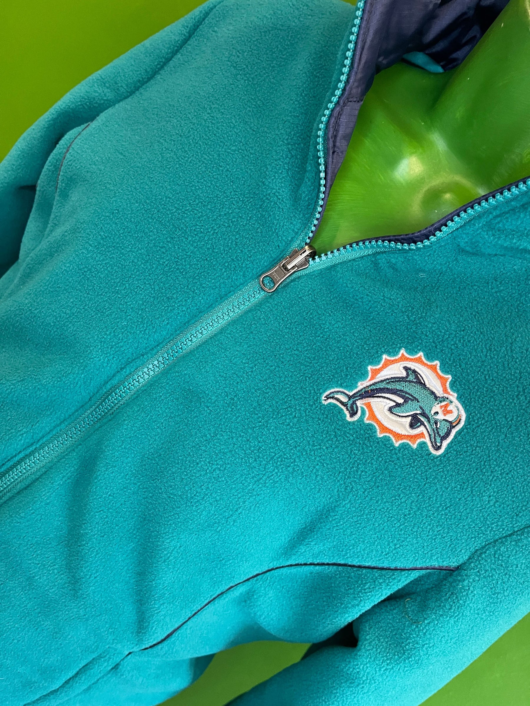 NFL Miami Dolphins GIII Reversible Water Resistant/Fleece Coat Women's Small