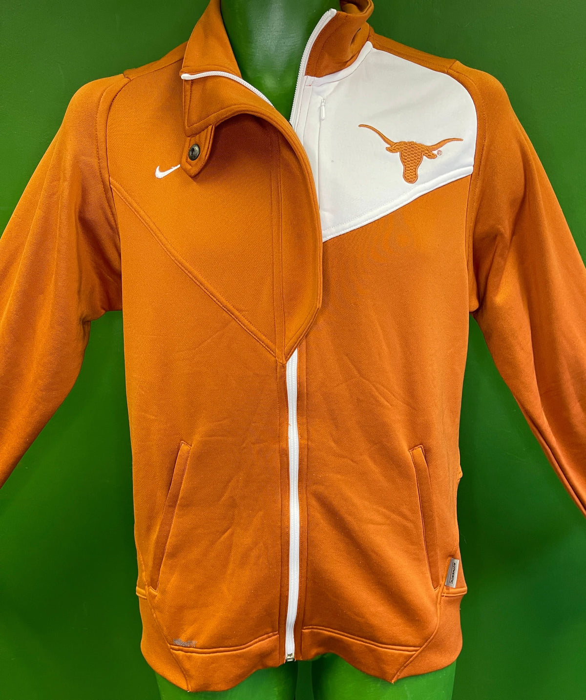 NCAA Texas Longhorns Orange Full-Zip Jacket Men's Small