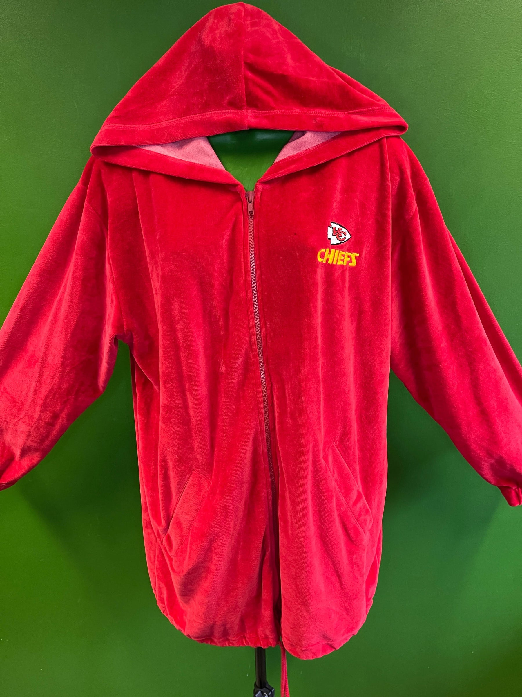 NFL Kansas City Chiefs Vintage Velvet Full-Zip Hoodie Women's Large NWT